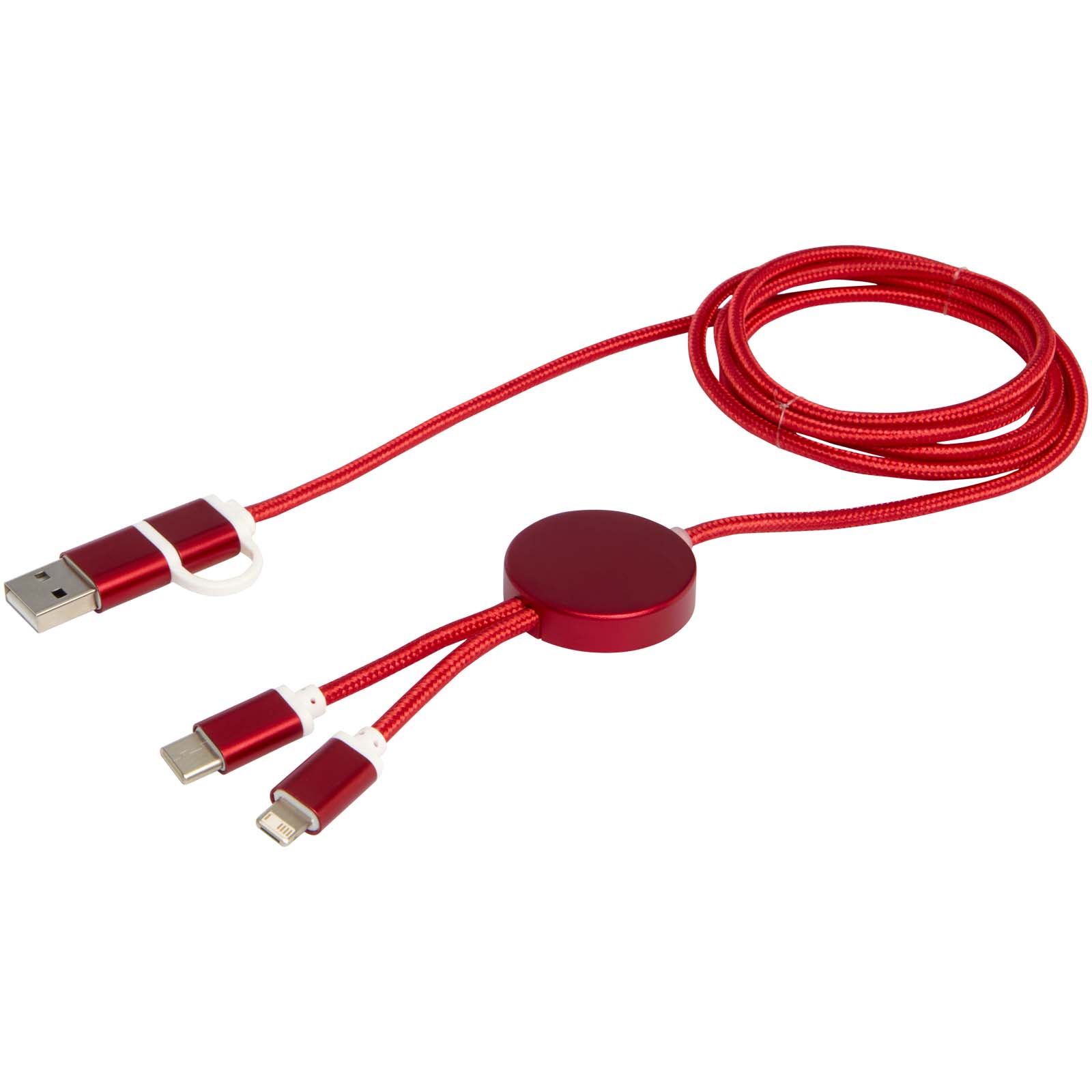 Alasia 5-in-1 recycled aluminium and plastic 150 cm data sync and 27W fast charge cable