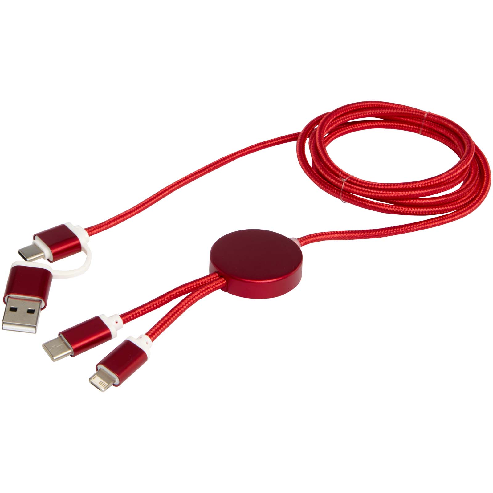Alasia 5-in-1 recycled aluminium and plastic 150 cm data sync and 27W fast charge cable