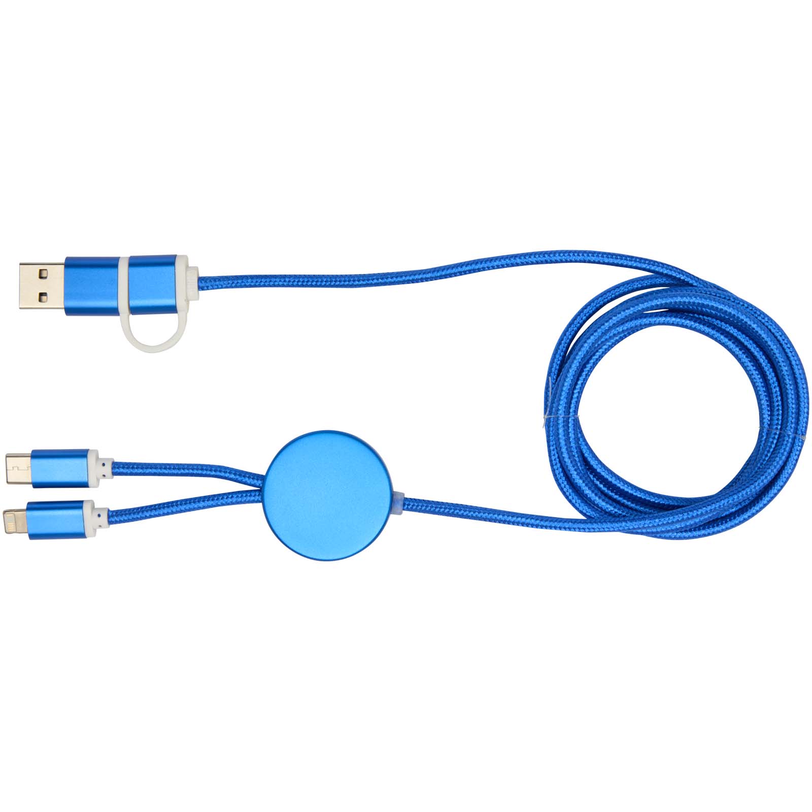 Alasia 5-in-1 recycled aluminium and plastic 150 cm data sync and 27W fast charge cable