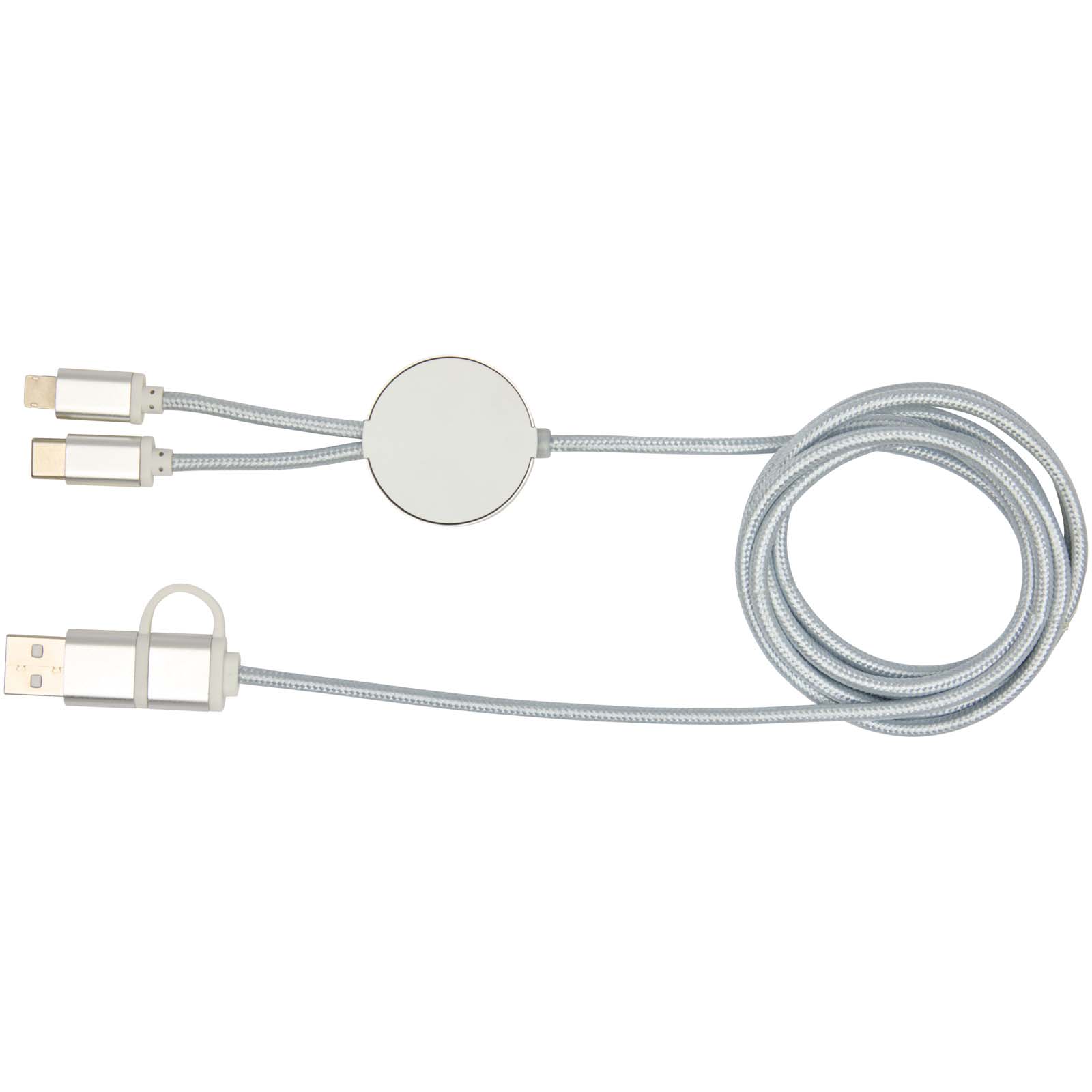 Alasia 5-in-1 recycled aluminium and plastic 150 cm data sync and 27W fast charge cable
