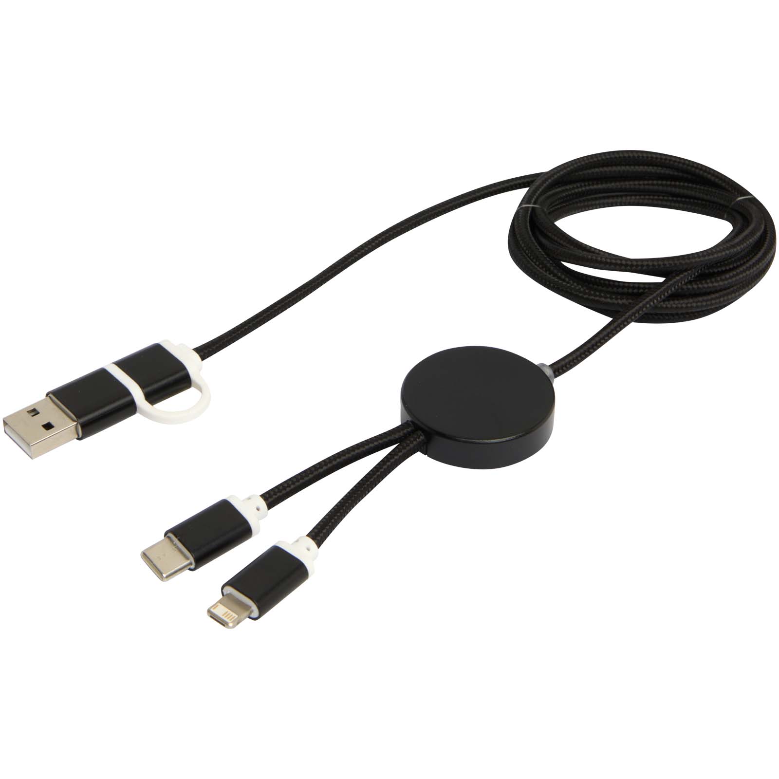 Alasia 5-in-1 recycled aluminium and plastic 150 cm data sync and 27W fast charge cable
