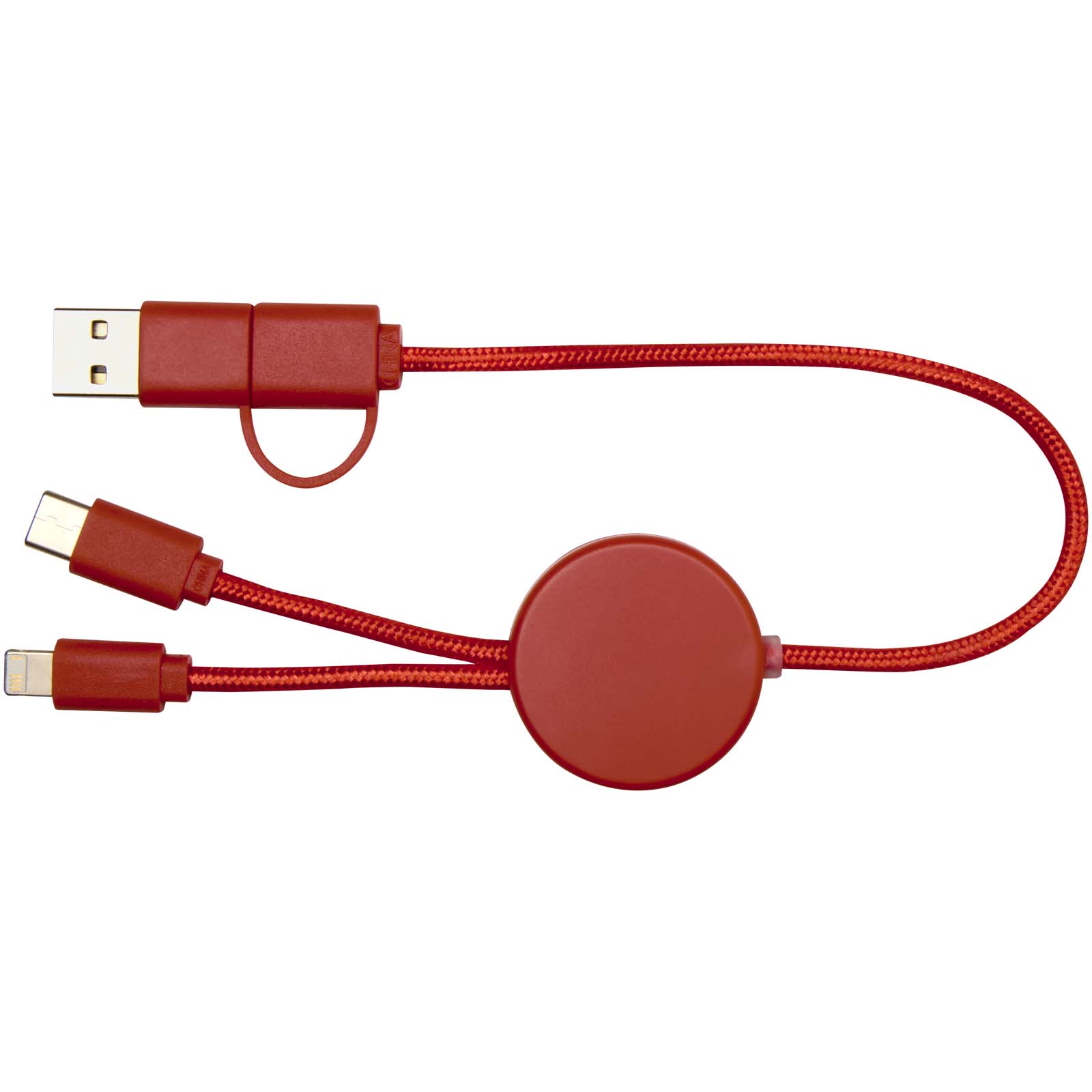 Citala 5-in-1 recycled plastic 30 cm data sync and 27W fast charge cable
