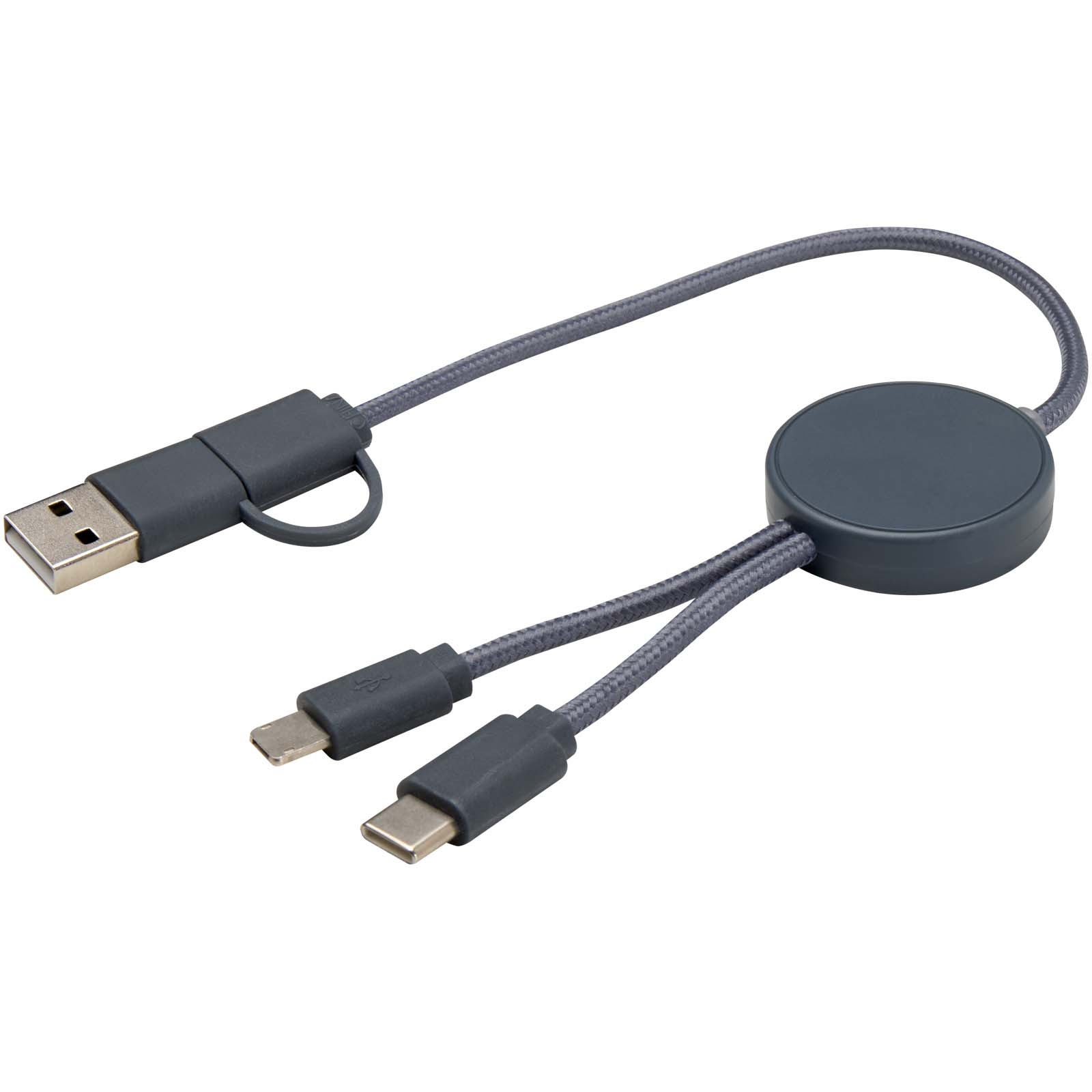 Citala 5-in-1 recycled plastic 30 cm data sync and 27W fast charge cable