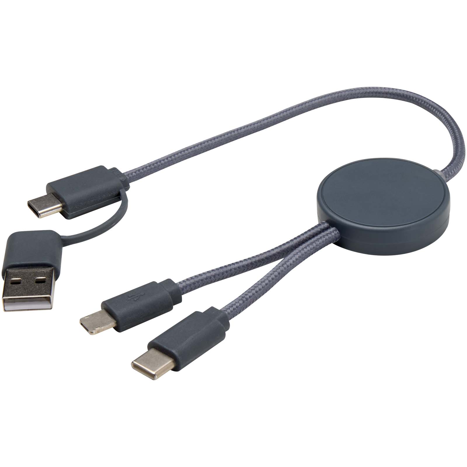 Citala 5-in-1 recycled plastic 30 cm data sync and 27W fast charge cable
