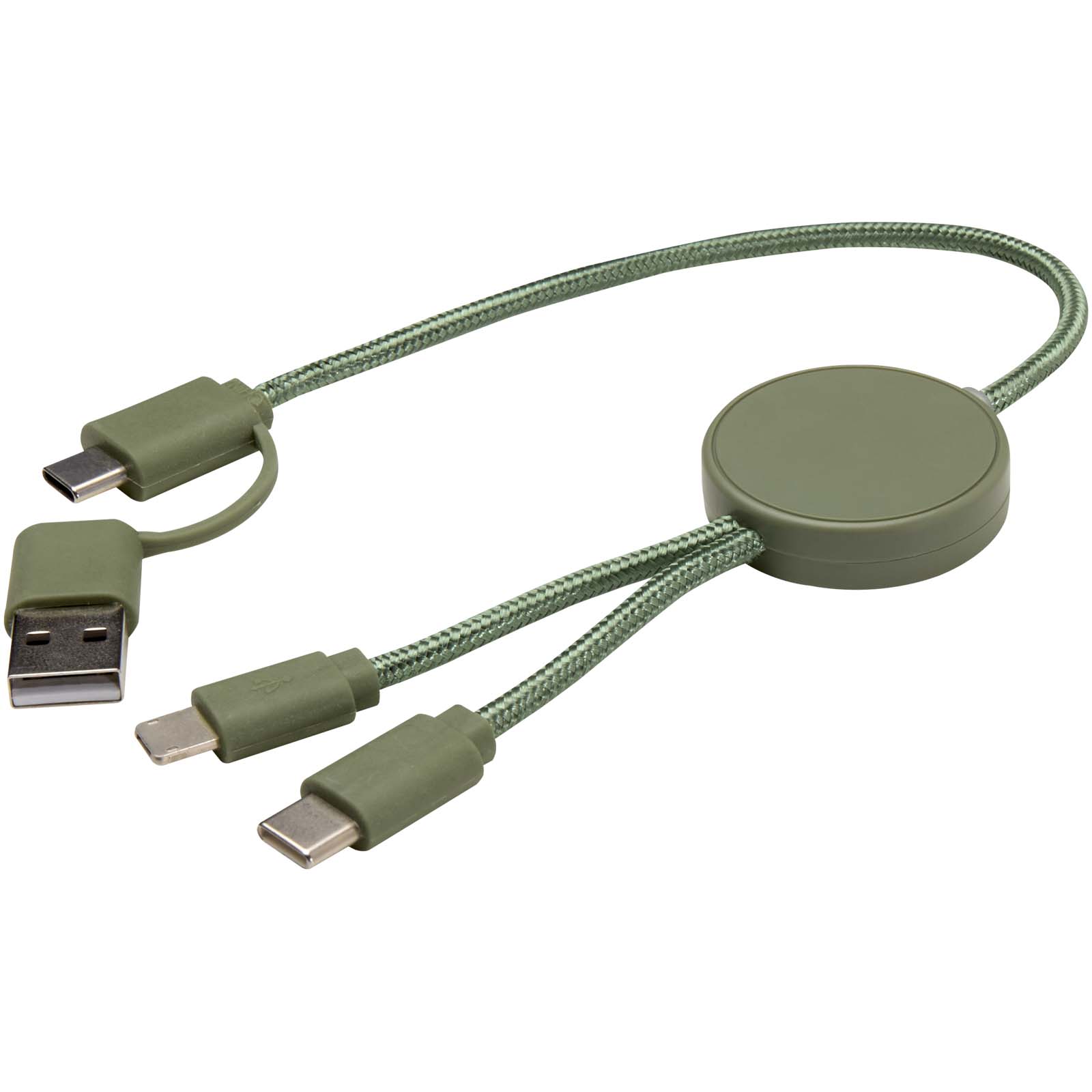 Citala 5-in-1 recycled plastic 30 cm data sync and 27W fast charge cable