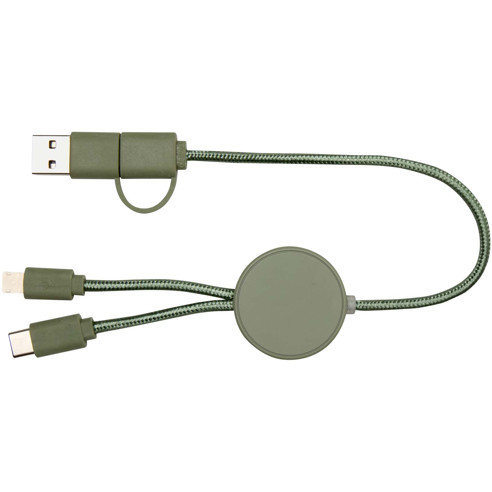 Citala 5-in-1 recycled plastic 30 cm data sync and 27W fast charge cable