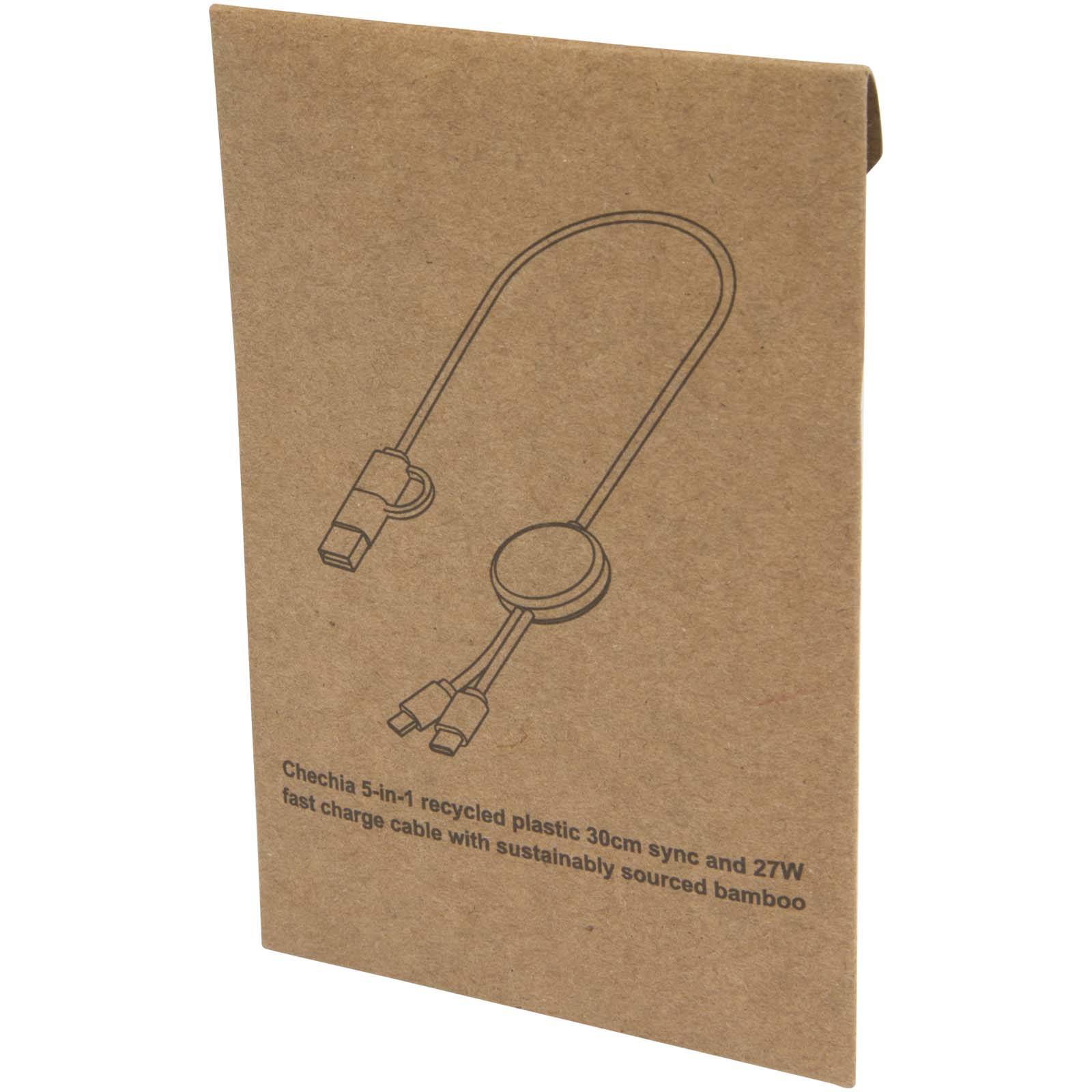 Citala 5-in-1 recycled plastic 30 cm data sync and 27W fast charge cable
