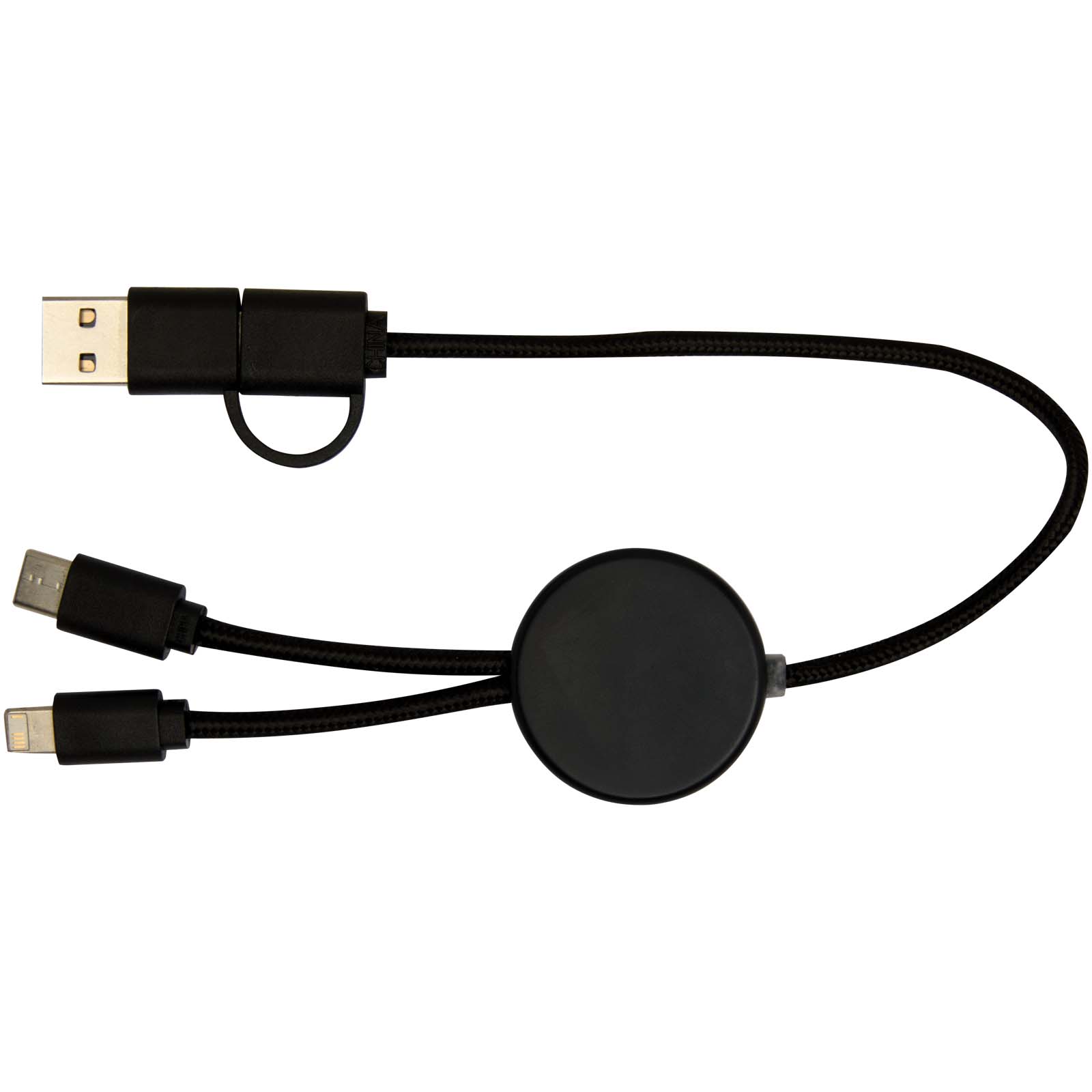Citala 5-in-1 recycled plastic 30 cm data sync and 27W fast charge cable