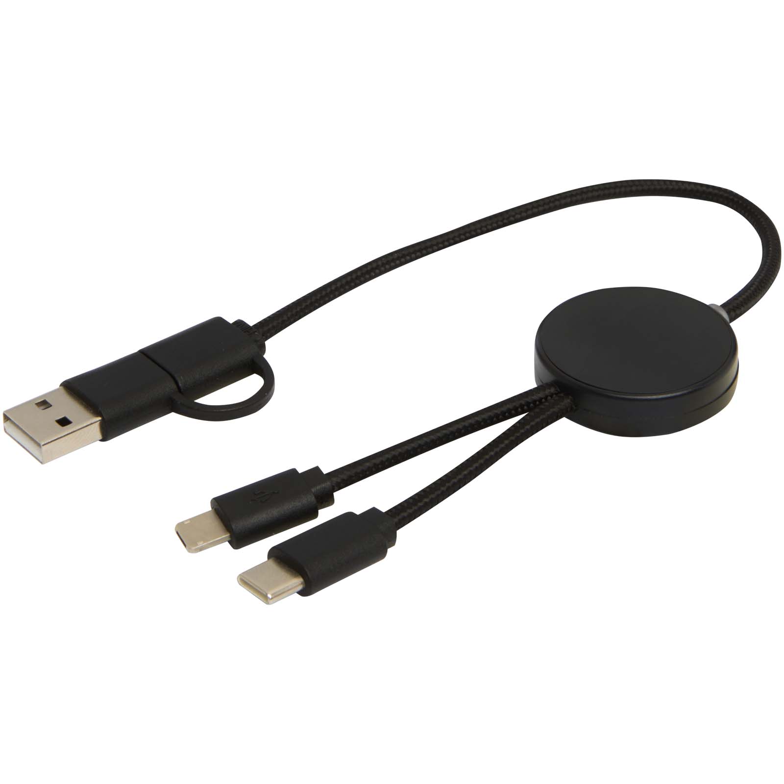 Citala 5-in-1 recycled plastic 30 cm data sync and 27W fast charge cable