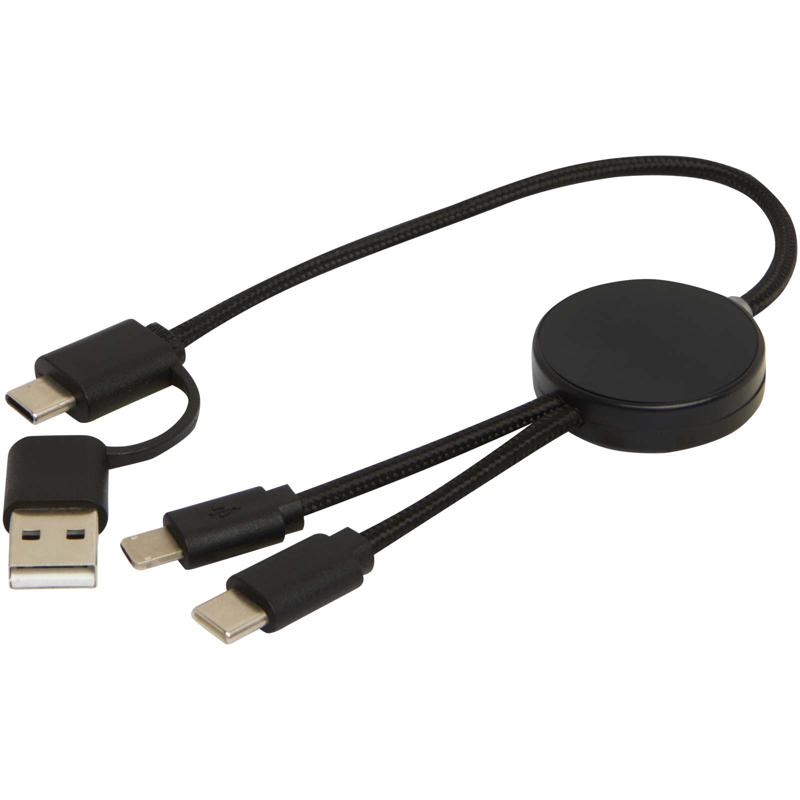 Citala 5-in-1 recycled plastic 30 cm data sync and 27W fast charge cable