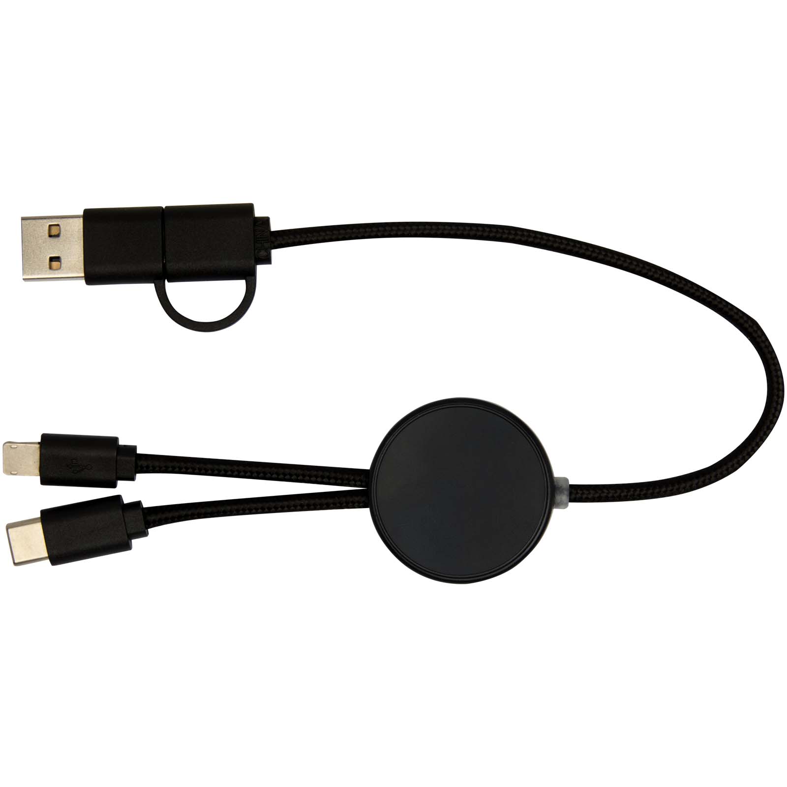 Citala 5-in-1 recycled plastic 30 cm data sync and 27W fast charge cable