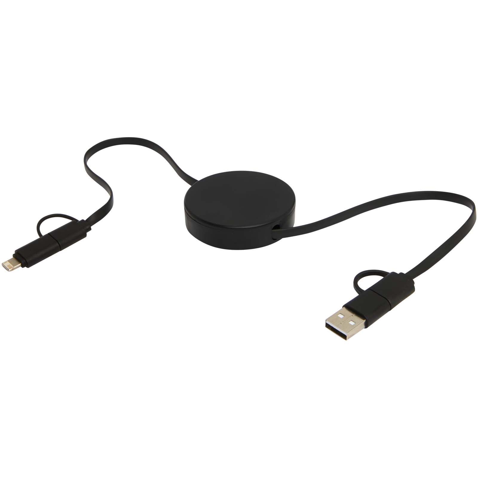 Citala 5-in-1 recycled plastic 90 cm retractable data sync and 40W fast charge cable