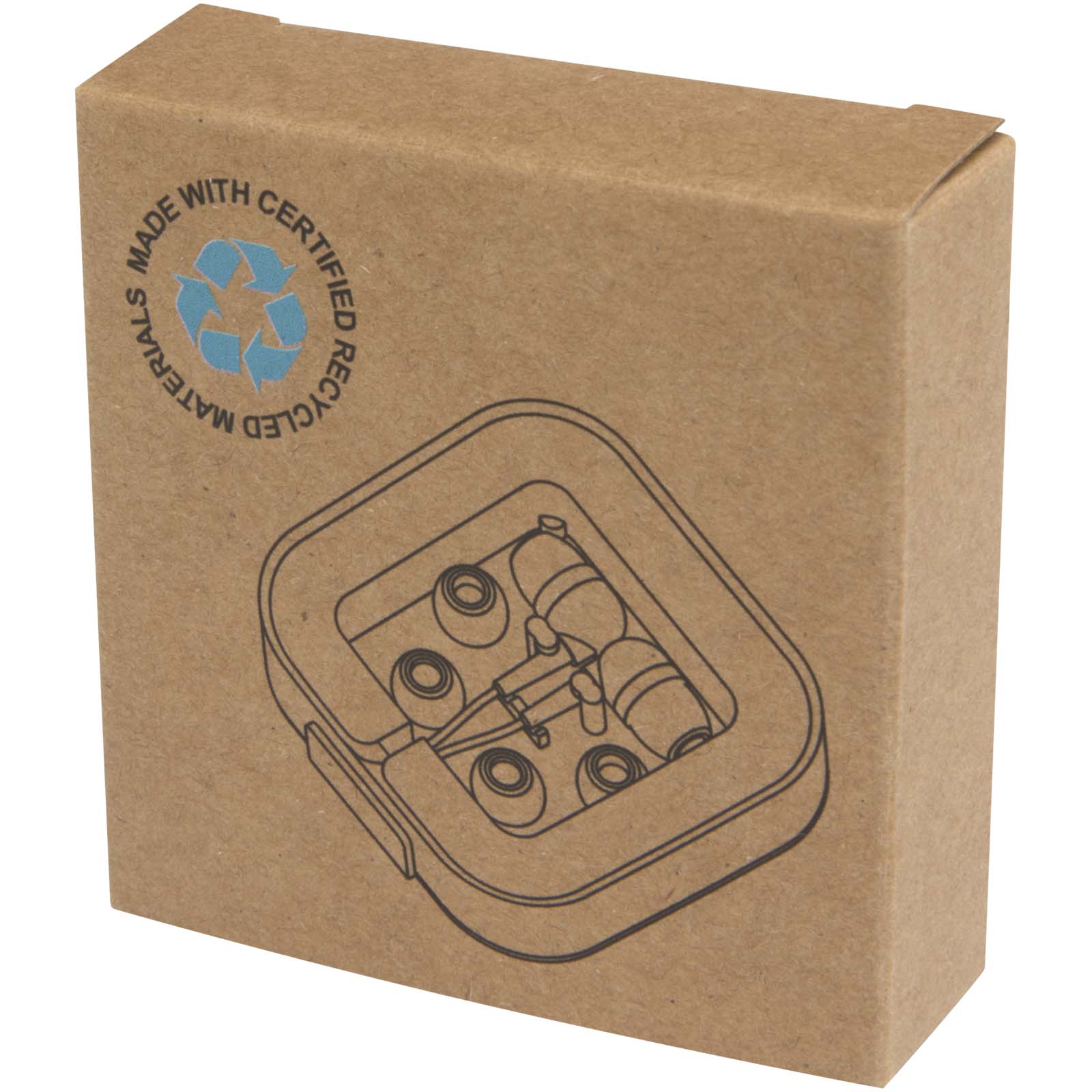 Baekdu wired Type-C earbuds with recycled plastic storage box