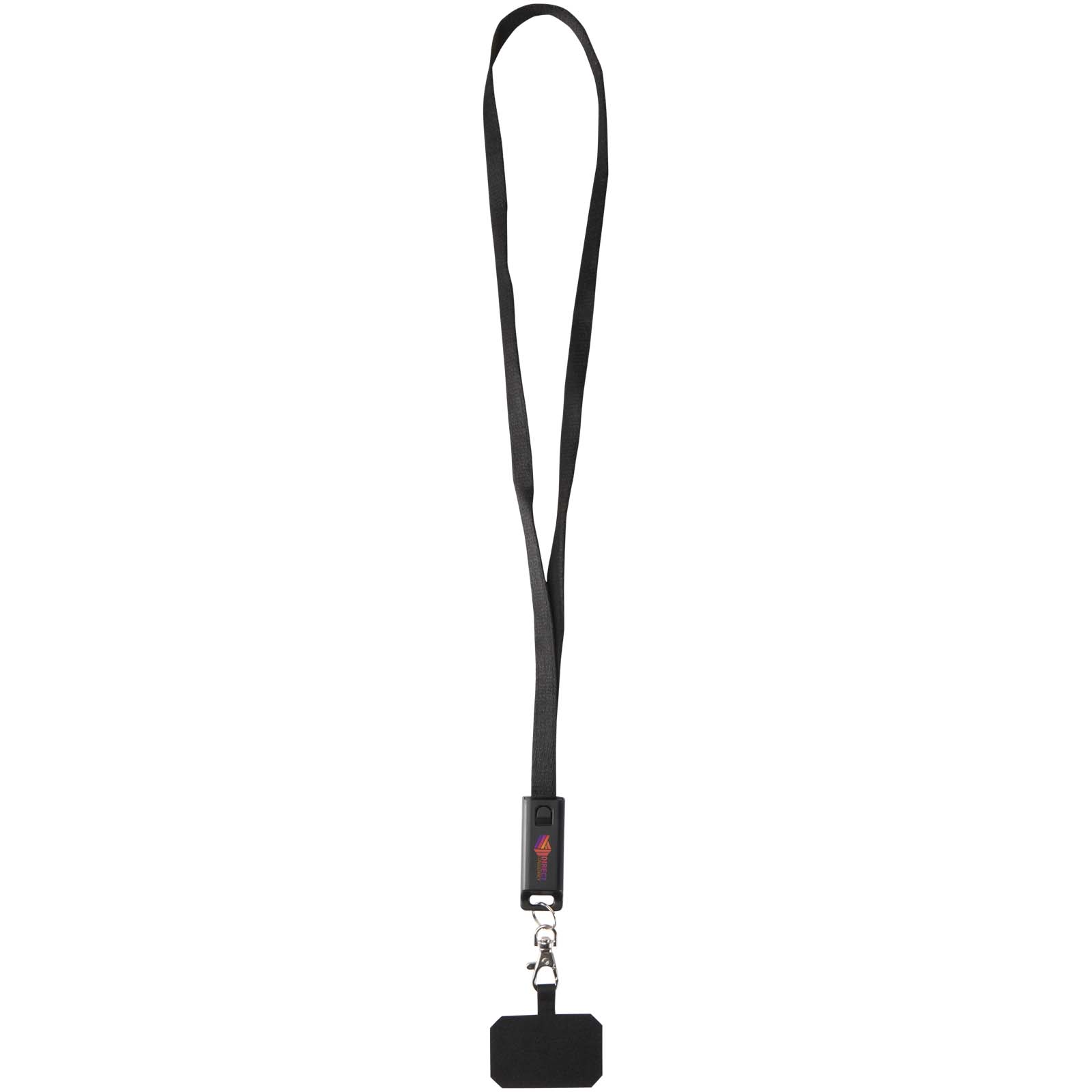 Franz recycled plastic smartphone lanyard with built-in data sync and 65W fast charge 5-in-1 cable
