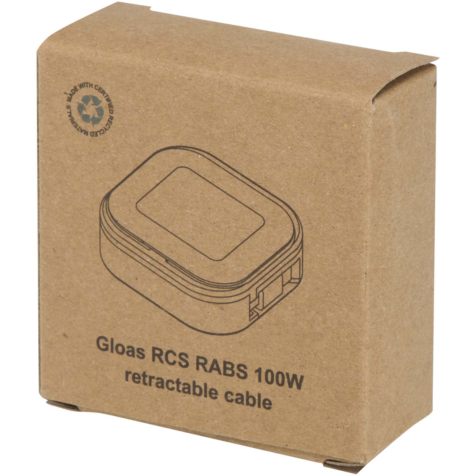 Gloas 5-in-1 recycled retractable data sync and 100W fast charge cable with smartphone tool kit