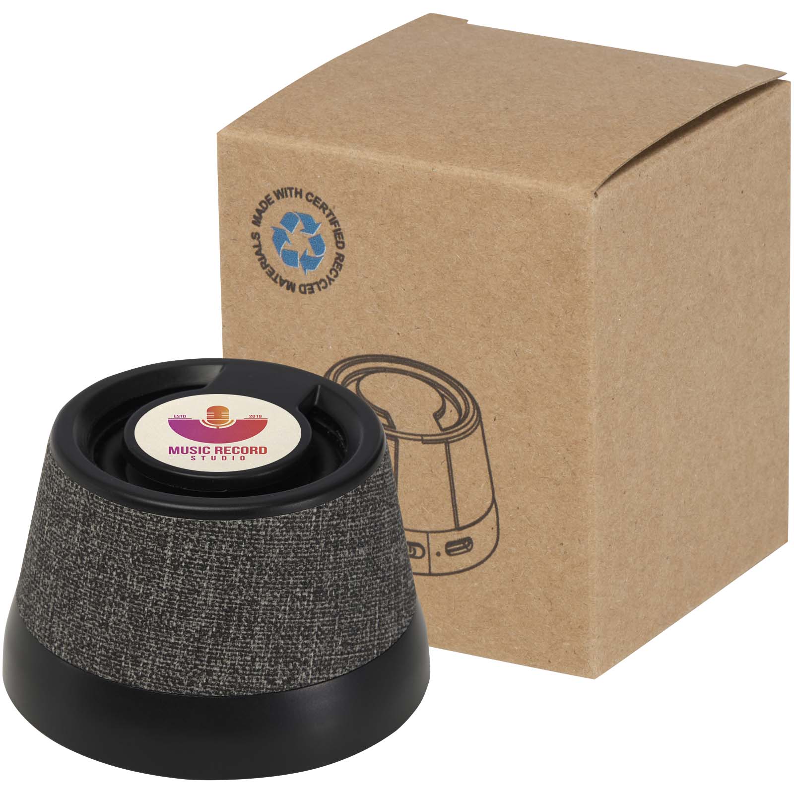 Horna 3W recycled plastic magnetic wireless speaker