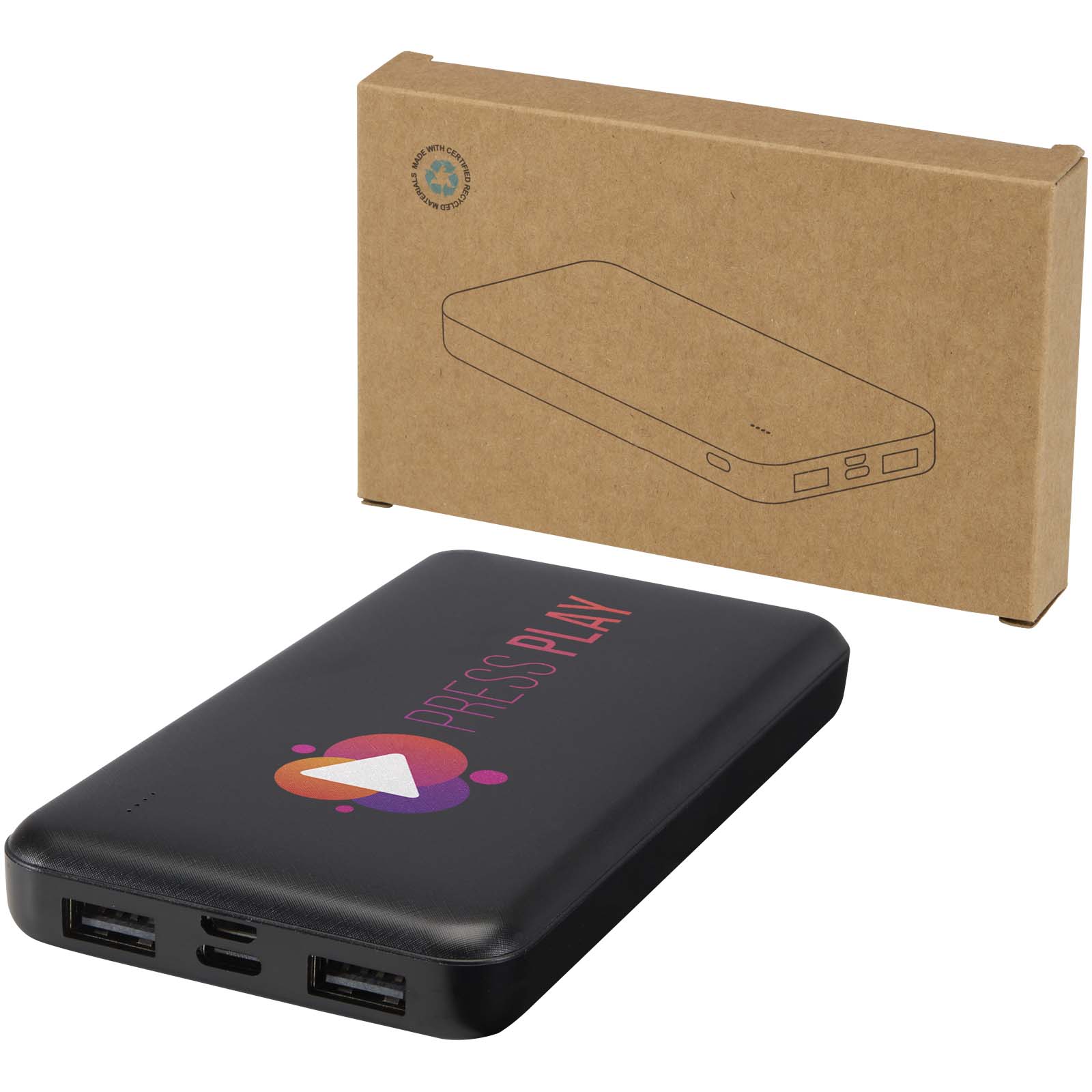 Intan 10.000 mAh 10W recycled plastic power bank