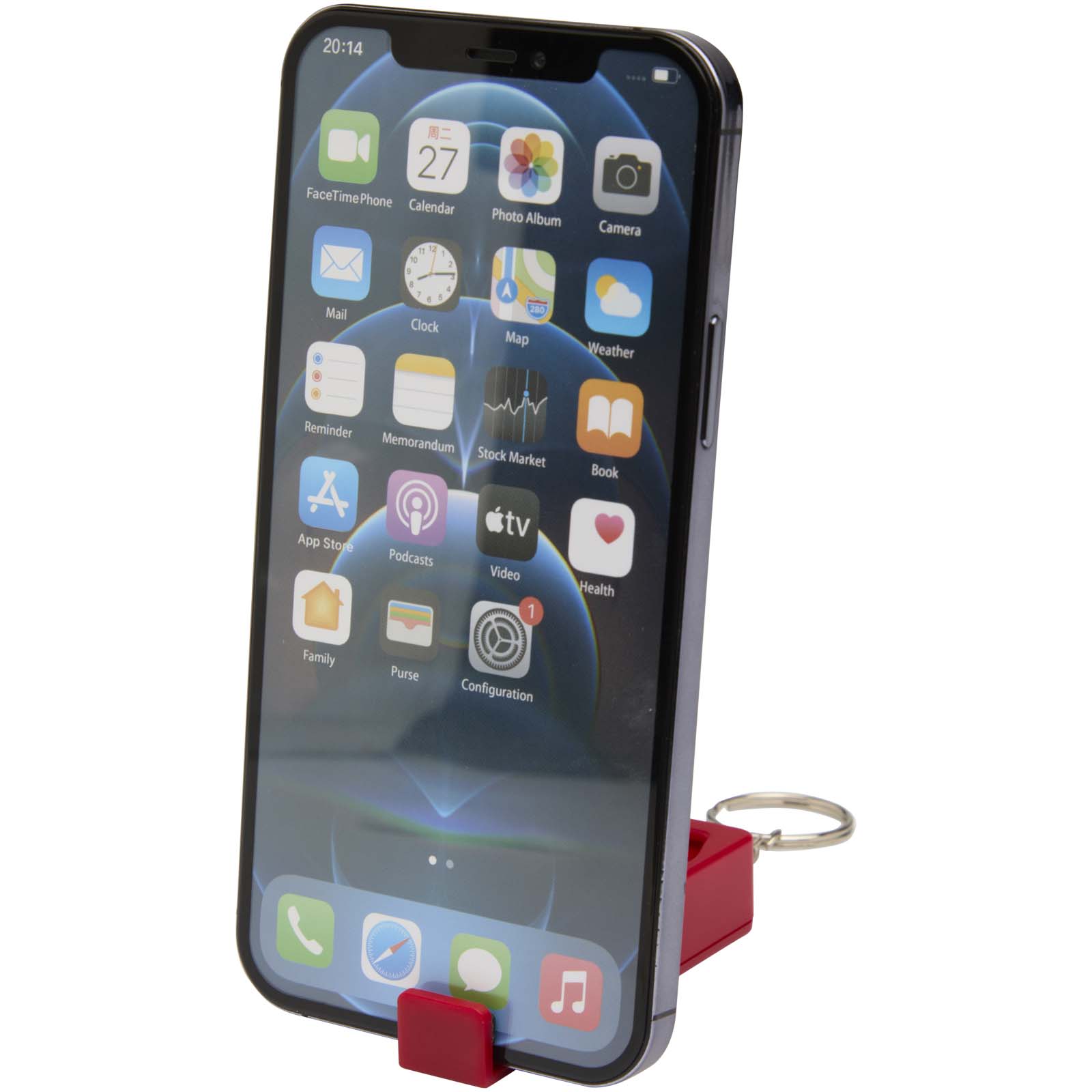 Aggia recycled plastic phone stand with fidget toy