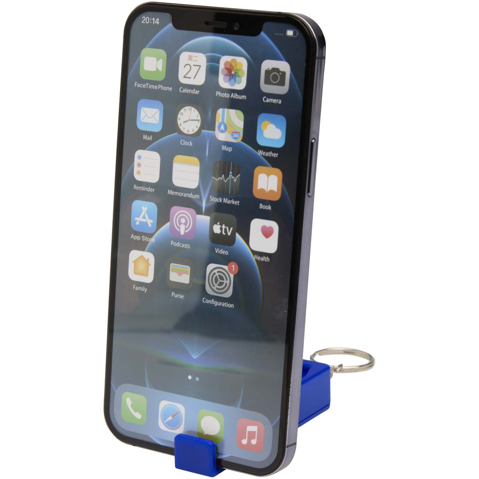 Aggia recycled plastic phone stand with fidget toy