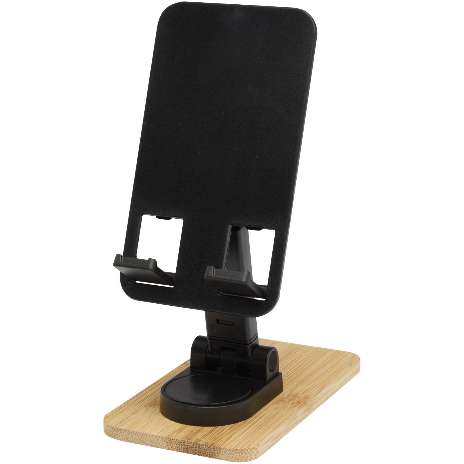 Alfirk recycled plastic foldeable desk phone stand with bamboo details