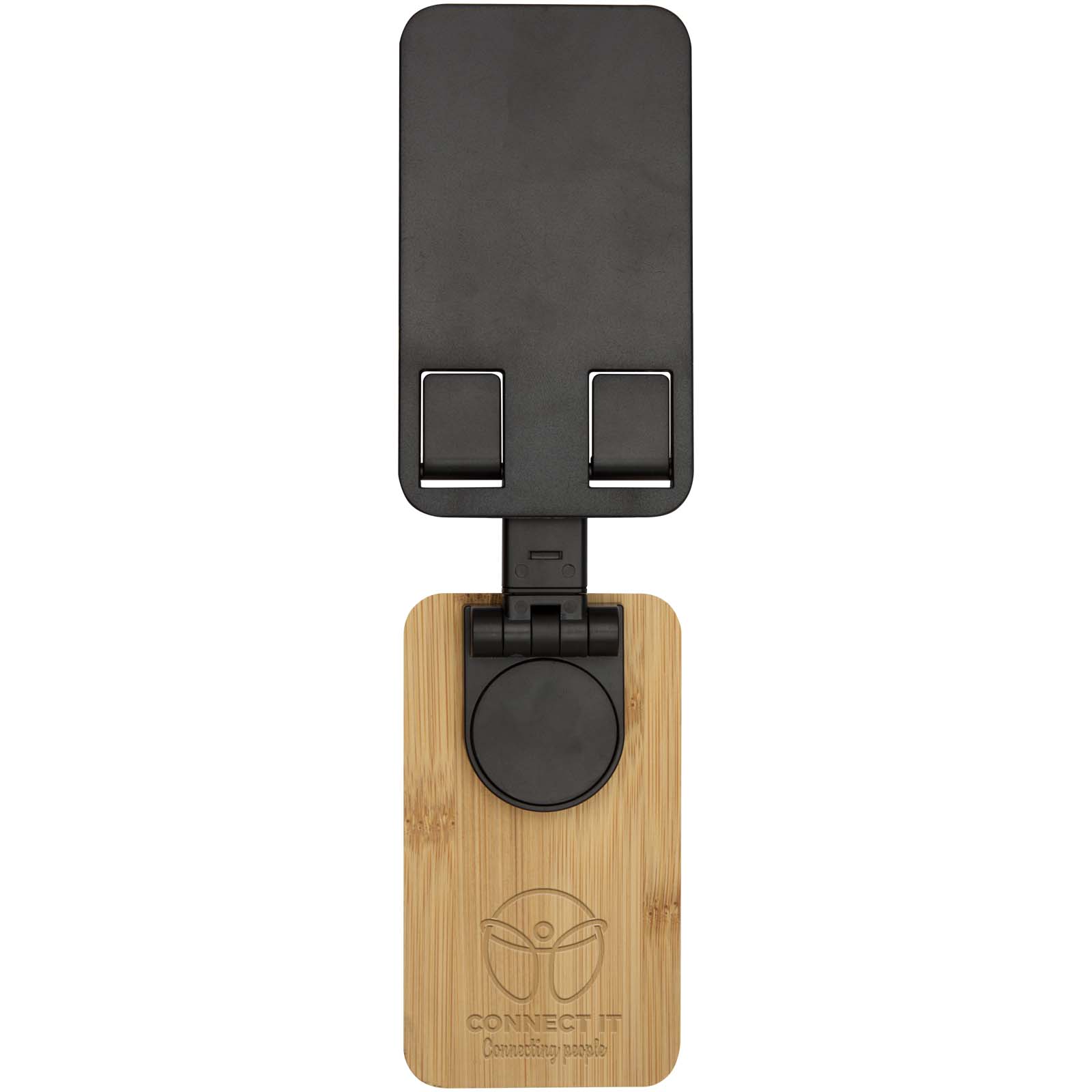 Alfirk recycled plastic foldeable desk phone stand with bamboo details