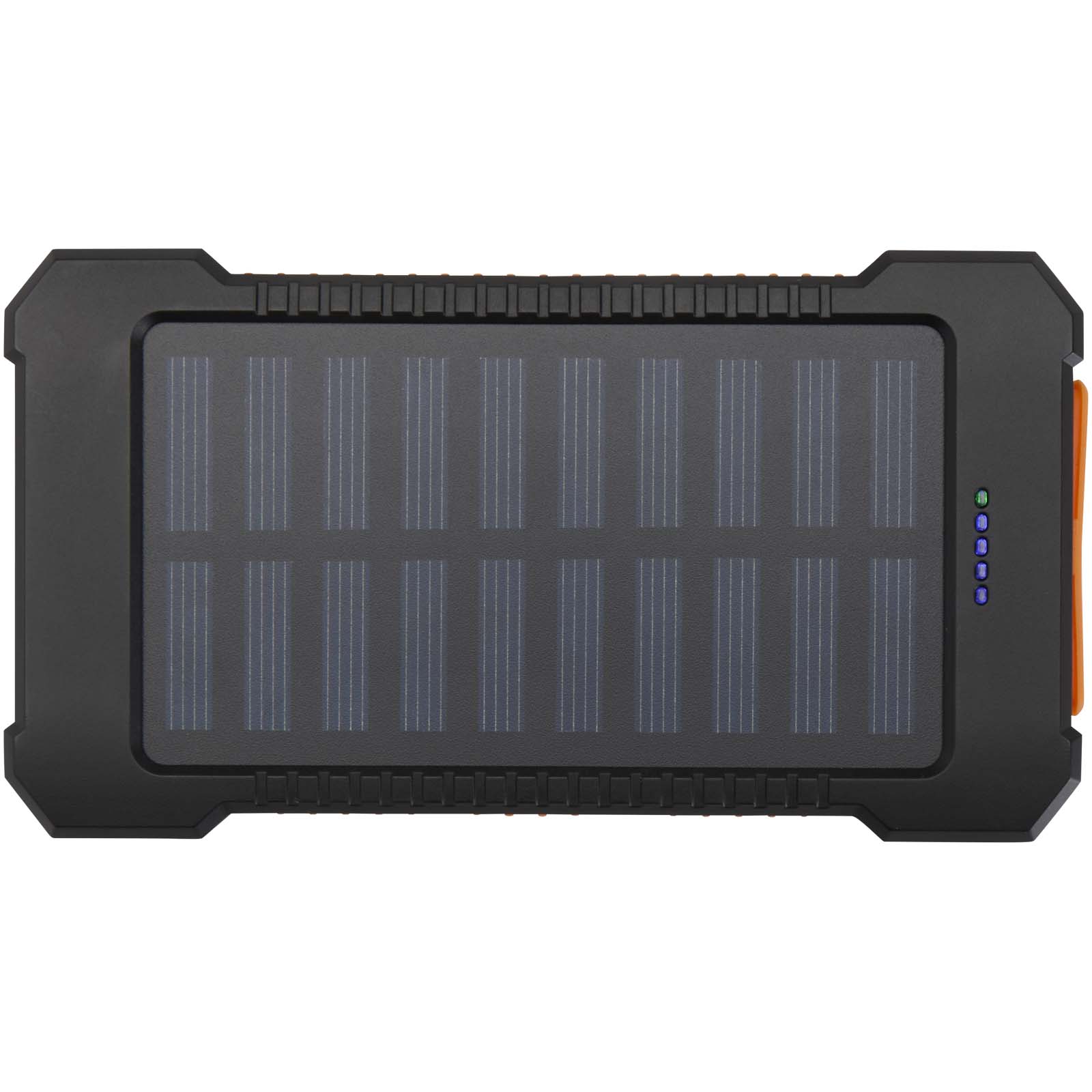 Altair 5000 mAh 10W recycled plastic rugged solar power bank with built-in torch