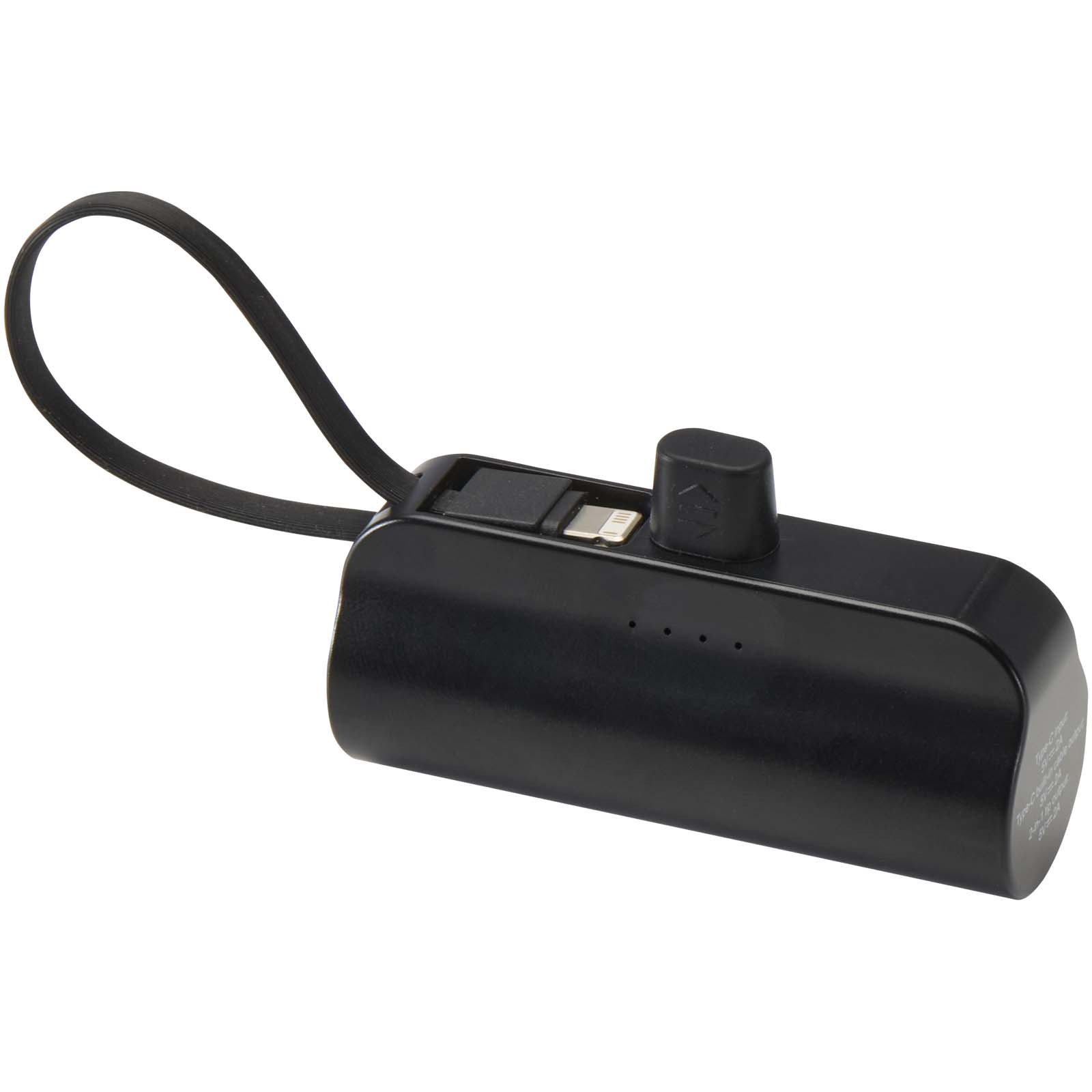 Alnair 5000 mAh 10W recycled plastic Type-C power bank with built-in flip stand and 2-in-1 cable