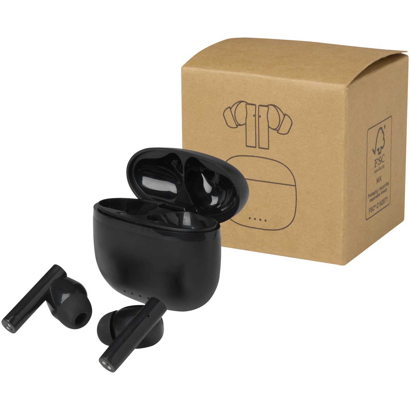 Alterf recycled plastic True Wireless Bluetooth earbuds with silicone eartips