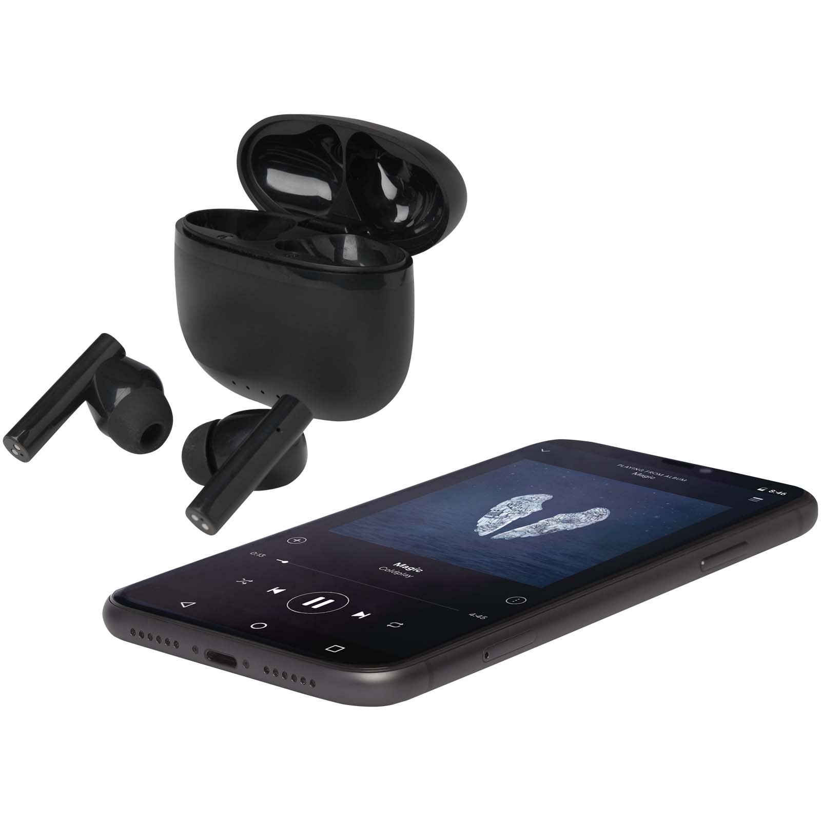 Alterf recycled plastic True Wireless Bluetooth earbuds with silicone eartips
