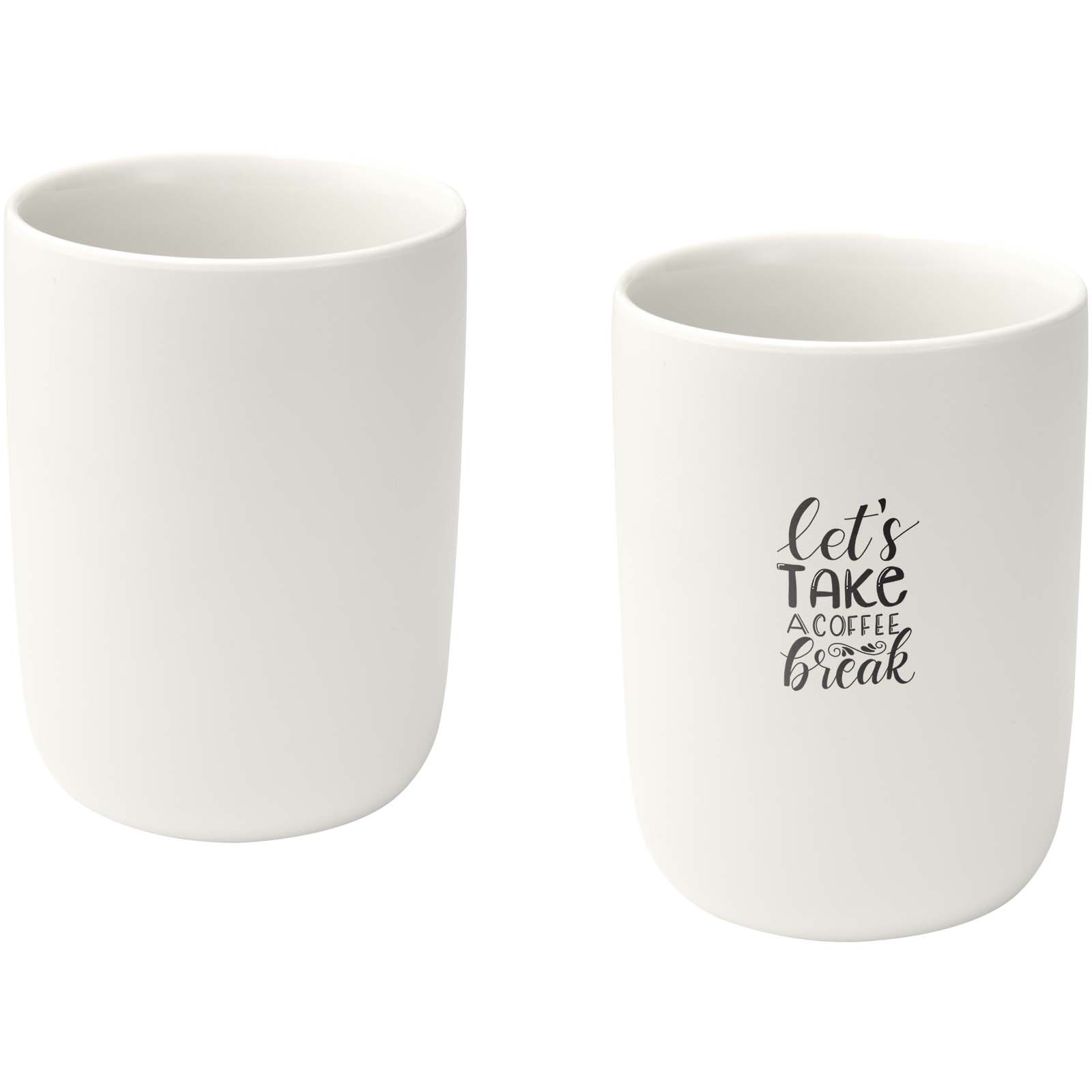 Male 350 ml ceramic cups with matt finish – set of 2