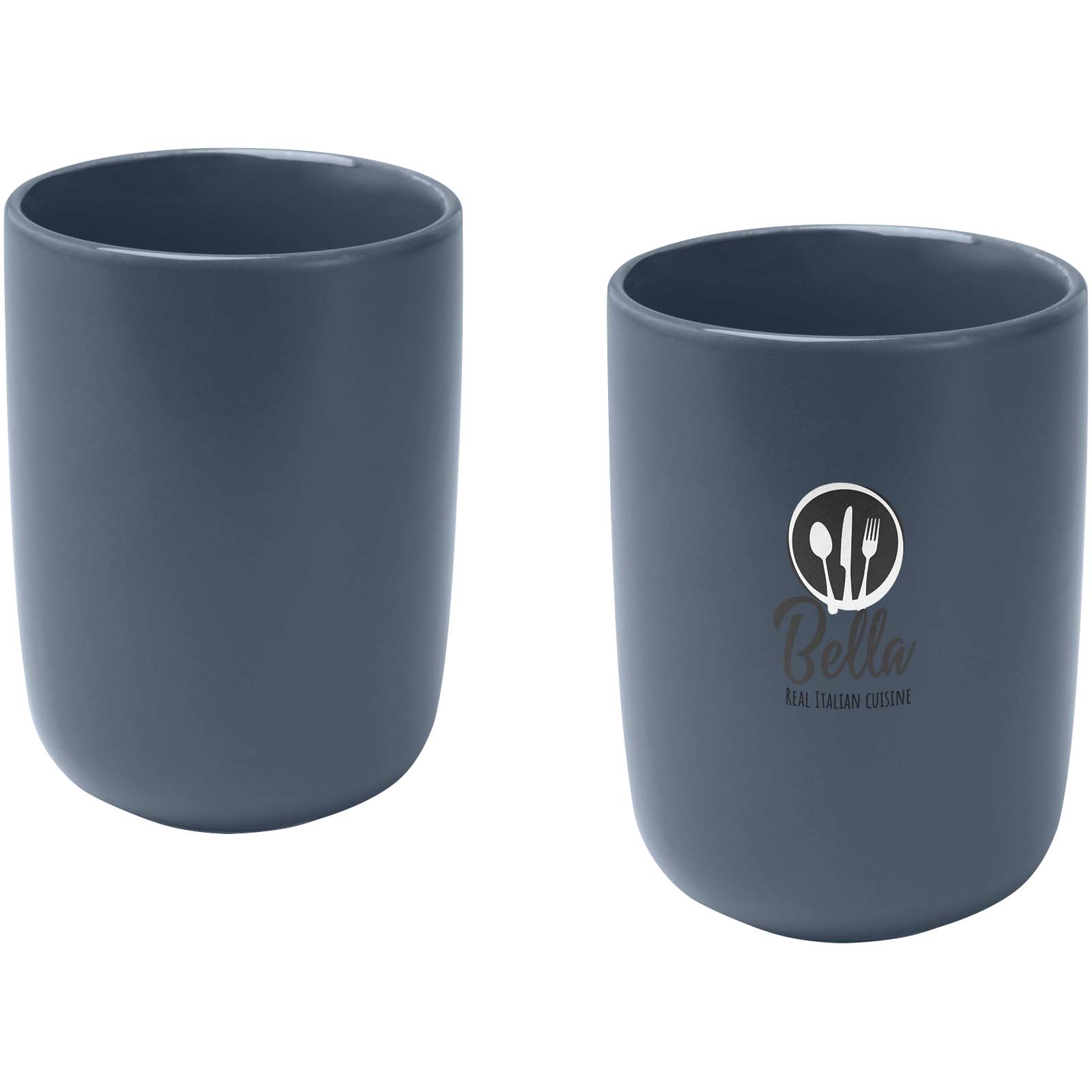 Male 350 ml ceramic cups with matt finish – set of 2