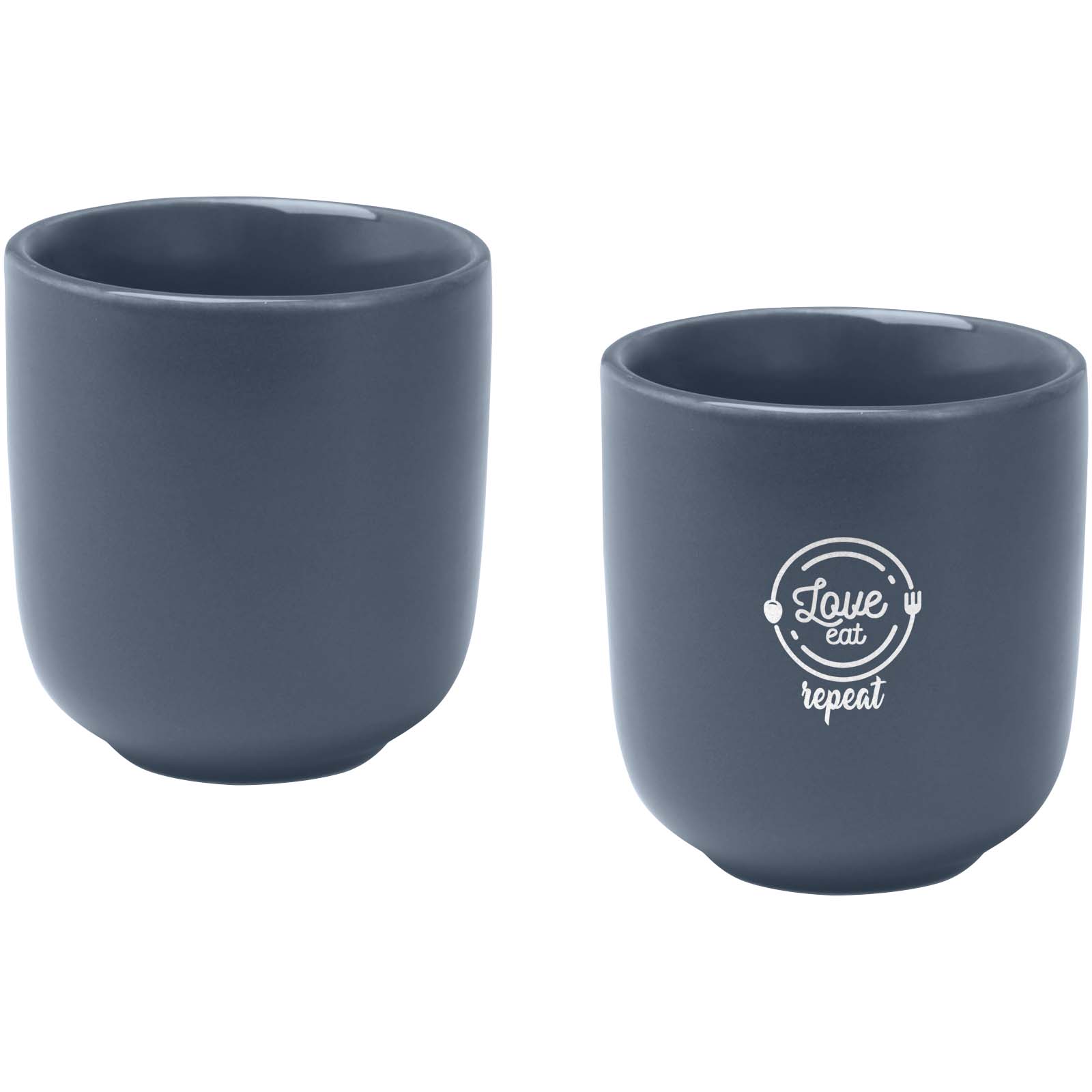 Male 90 ml ceramic espresso cups with matt finish – set of 2