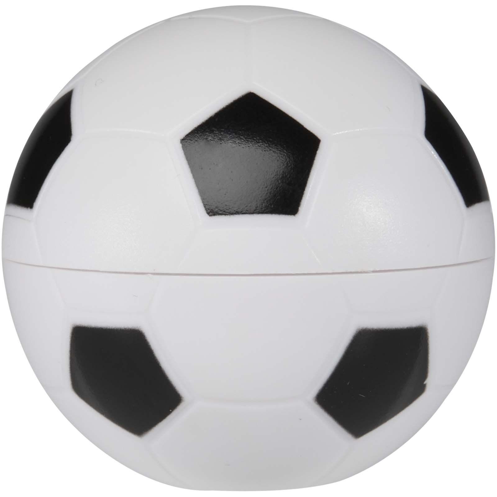 Zuri football-shaped vanilla lip balm with SPF 15