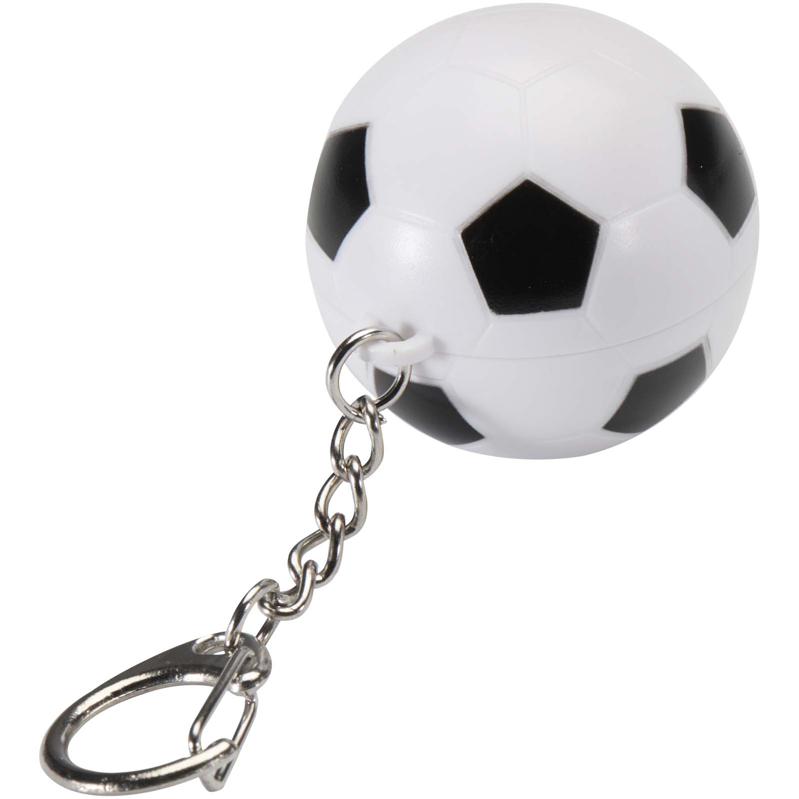 Rami football-shaped vanilla lip balm with SPF 15 and keychain