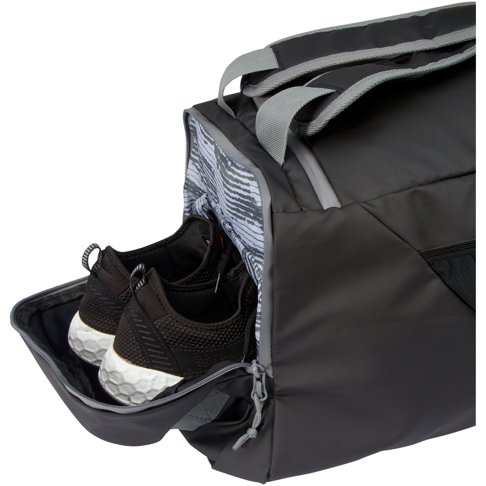 Aqua GRS recycled water resistant duffel backpack 35L