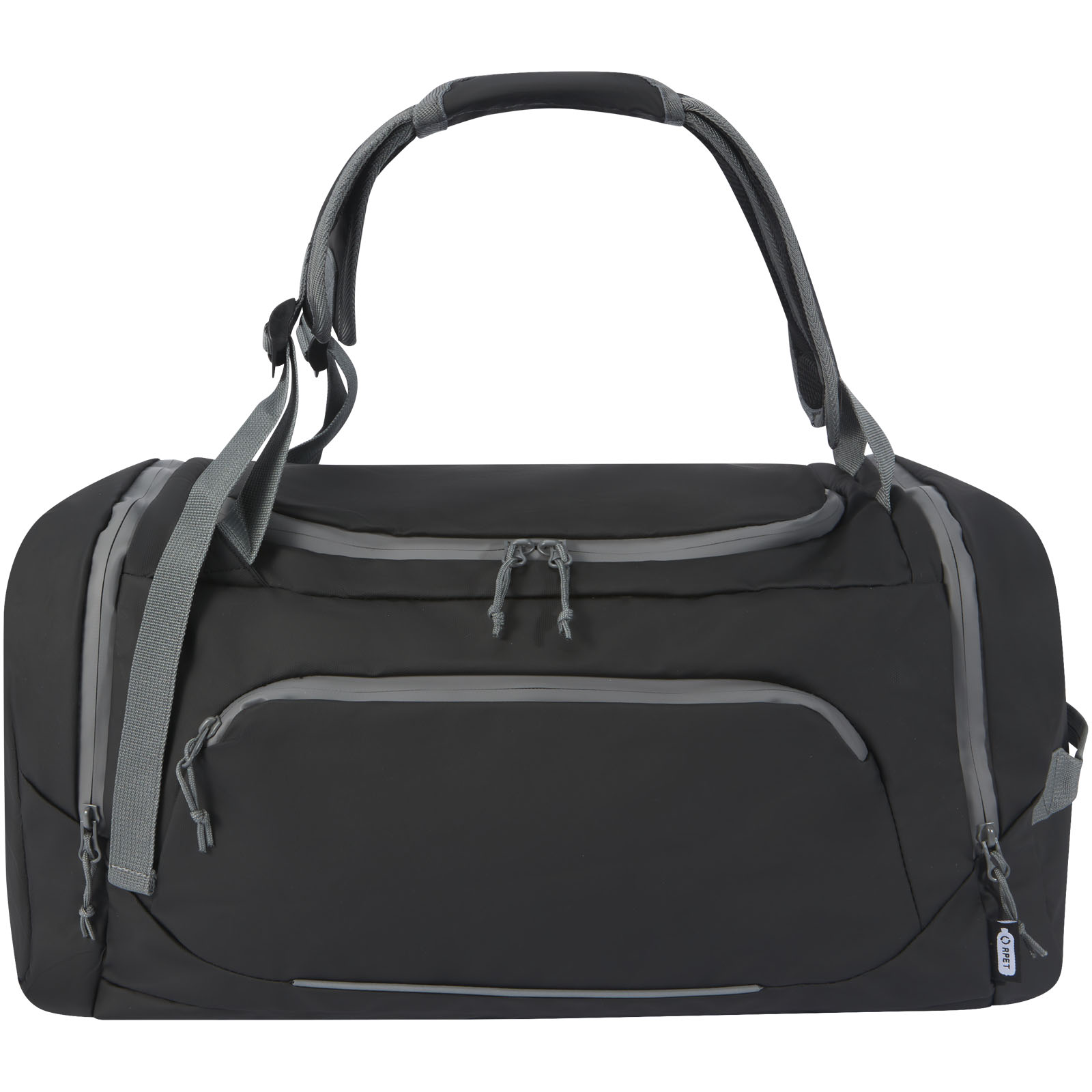 Aqua GRS recycled water resistant duffel backpack 35L