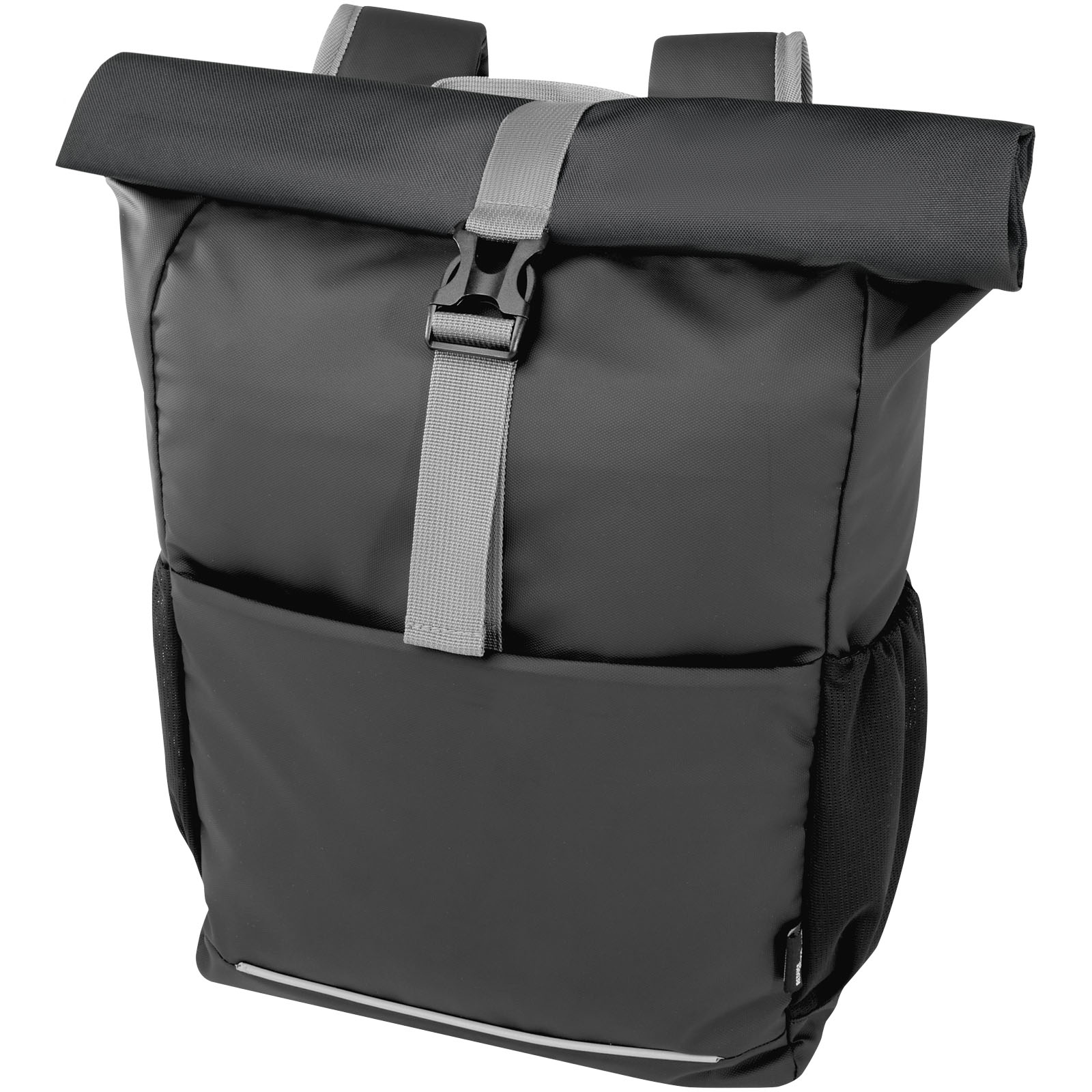 Aqua 15″ GRS recycled water resistant roll-top bike bag 20L