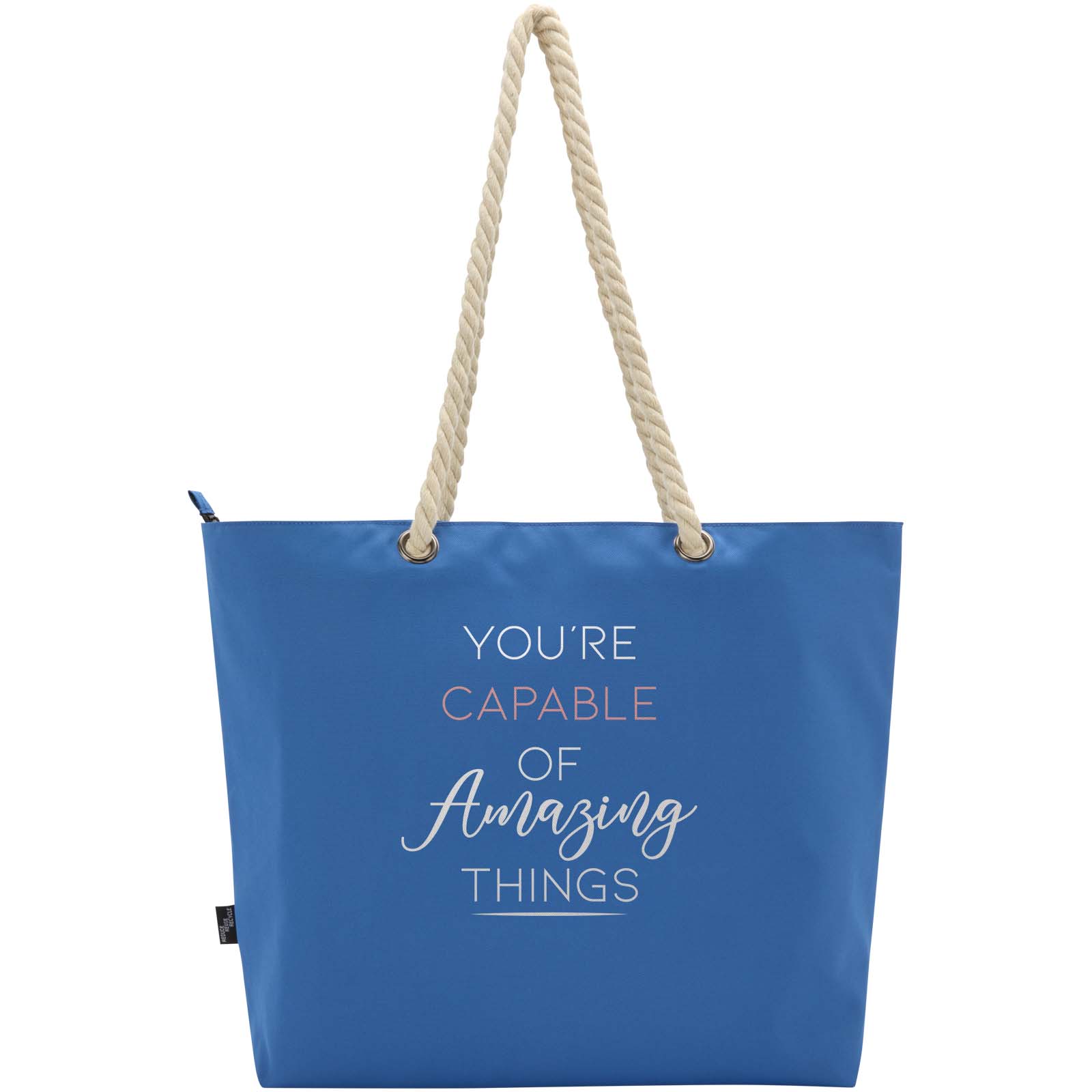 Panama GRS recycled beach cooler tote bag with cord handles 23L