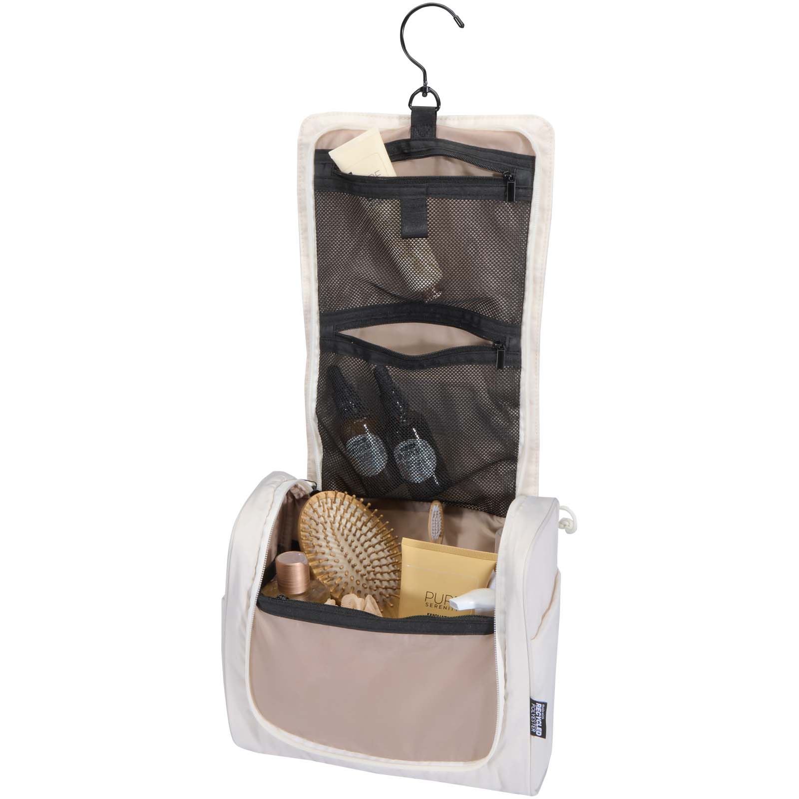 Puffer GRS recycled hangable toiletry bag 8L
