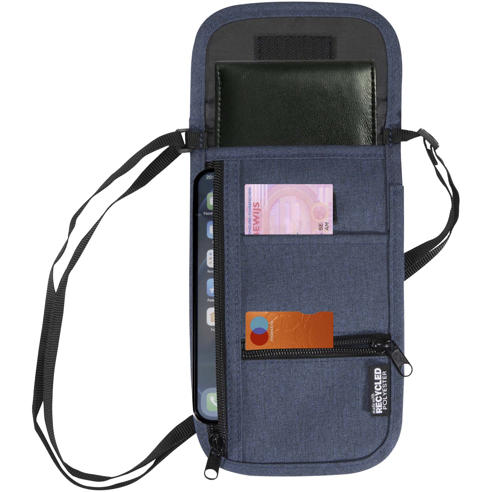 Ross GRS recycled smart travel pouch