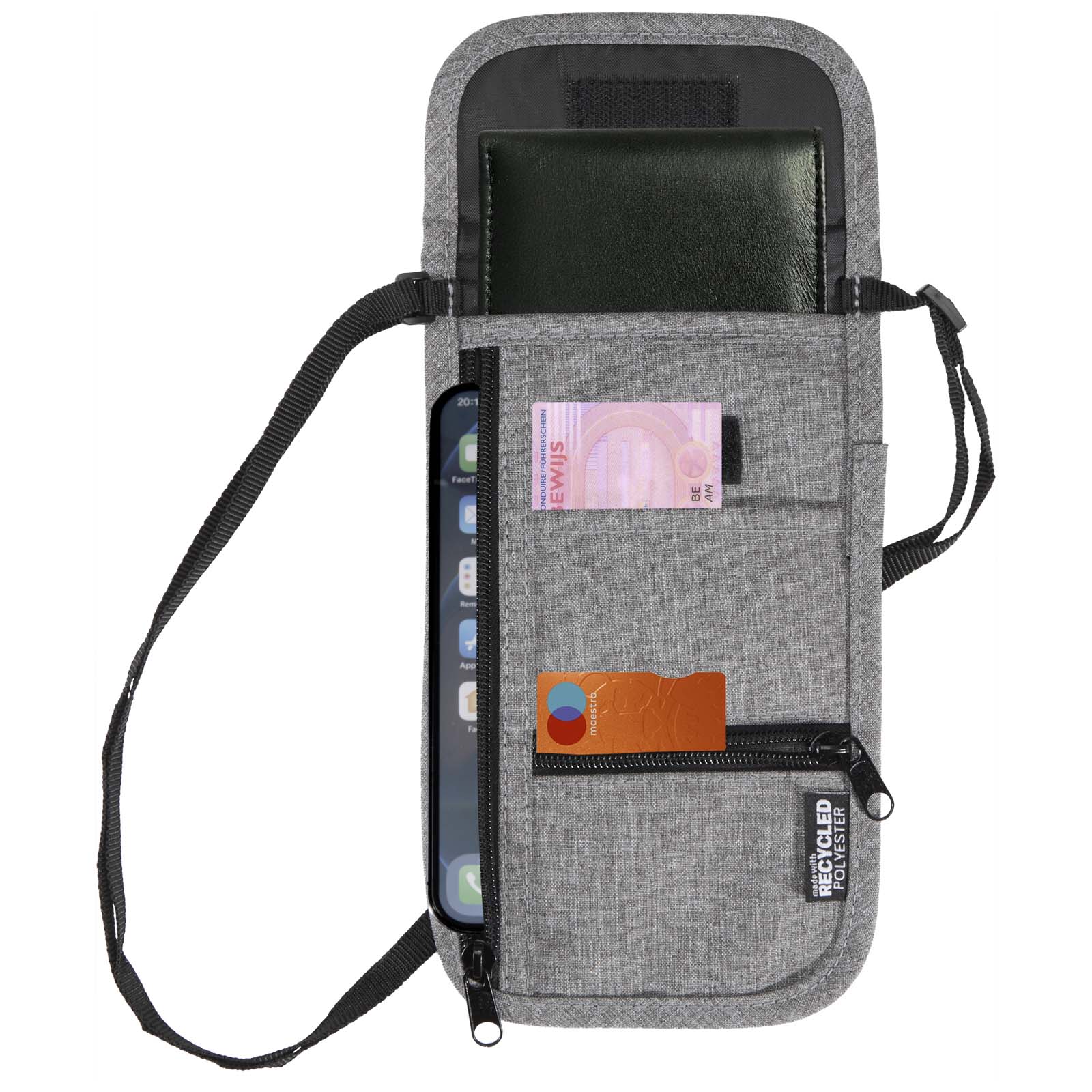 Ross GRS recycled smart travel pouch
