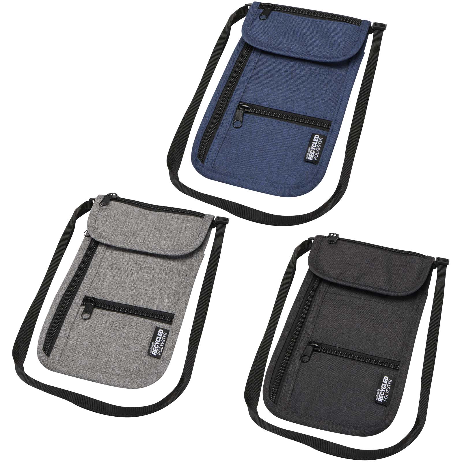 Ross GRS recycled smart travel pouch