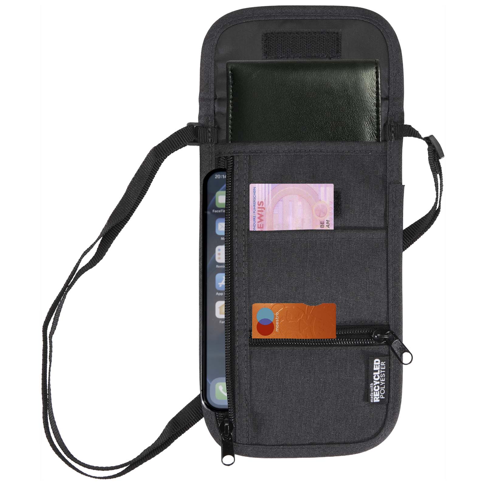 Ross GRS recycled smart travel pouch