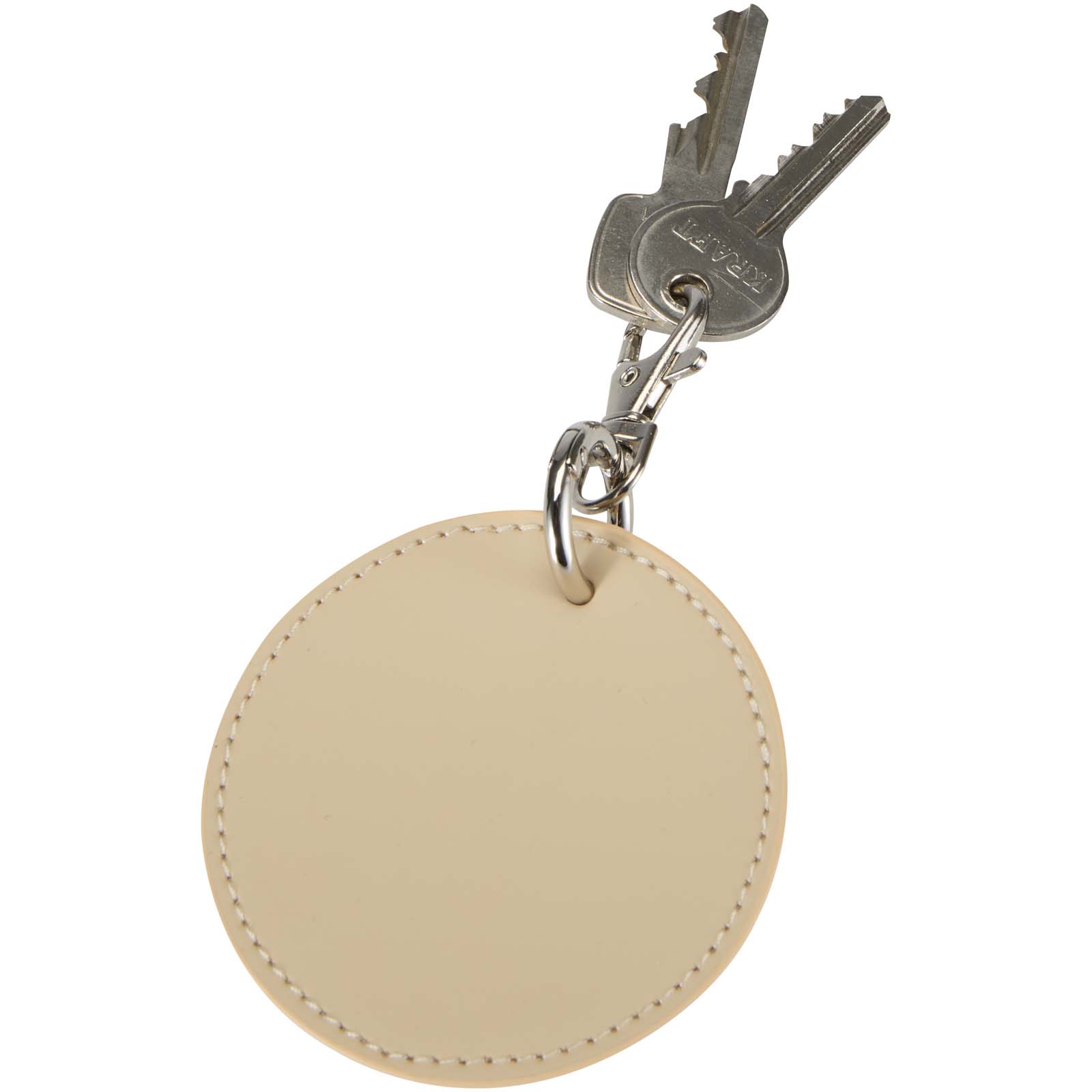 Resi Plus GRS recycled round charm keychain