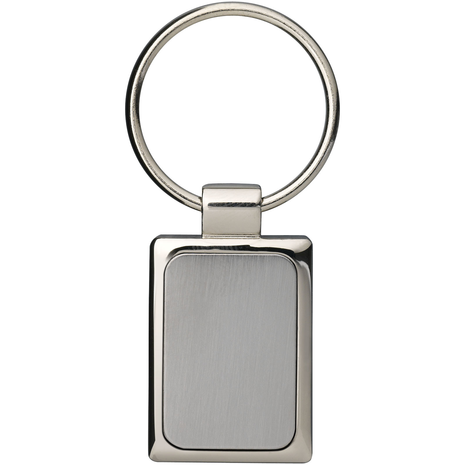 Sergio rectangular metal keychain
