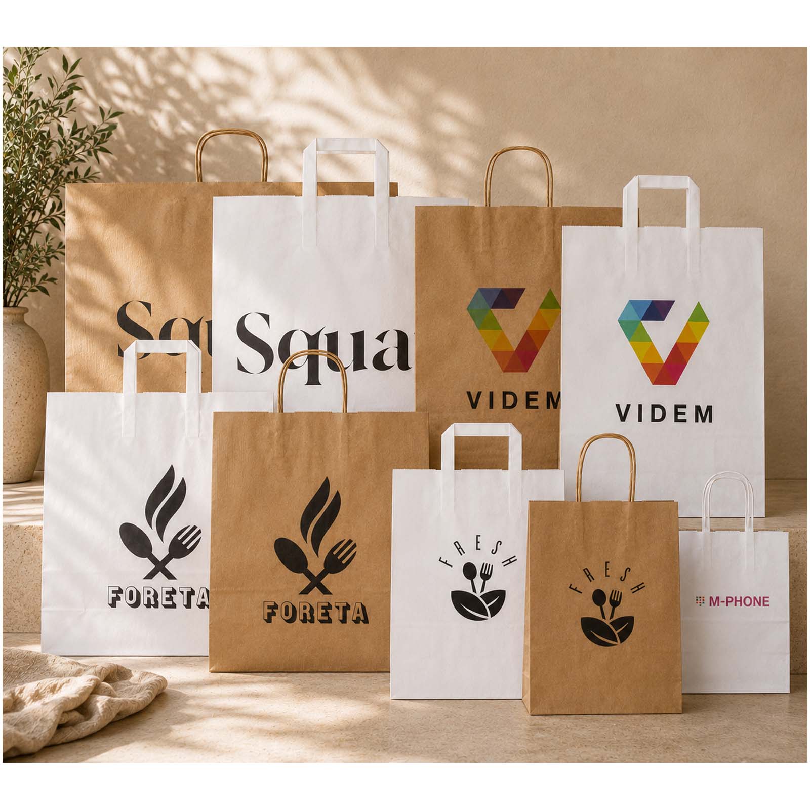 Kraft paper bags sample box