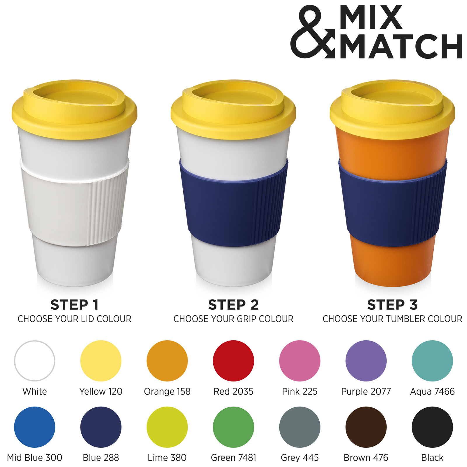 Americano® 350 ml insulated tumbler with grip