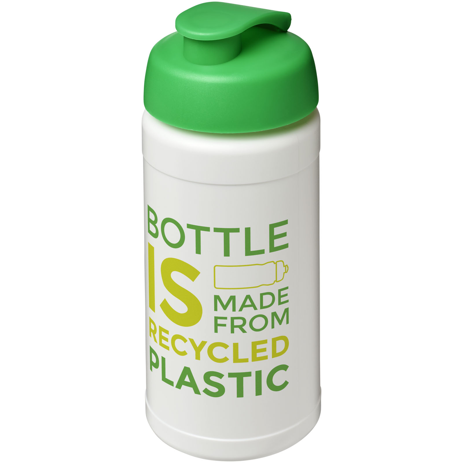 Baseline 500 ml recycled sport bottle with flip lid