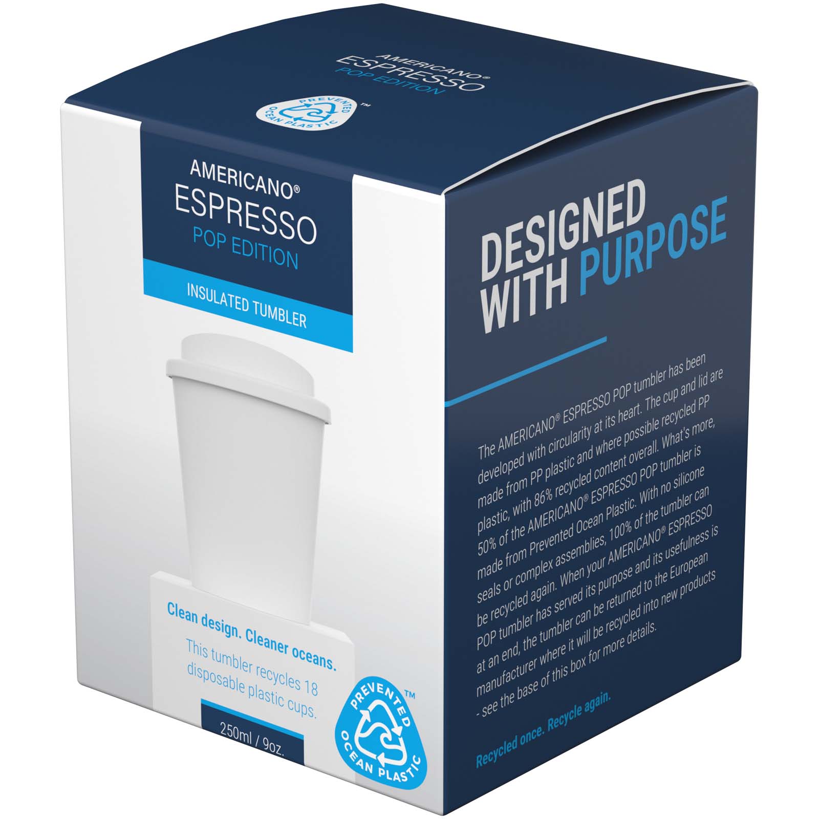 Americano® Espresso POP 250 ml tumbler with spill-proof lid
