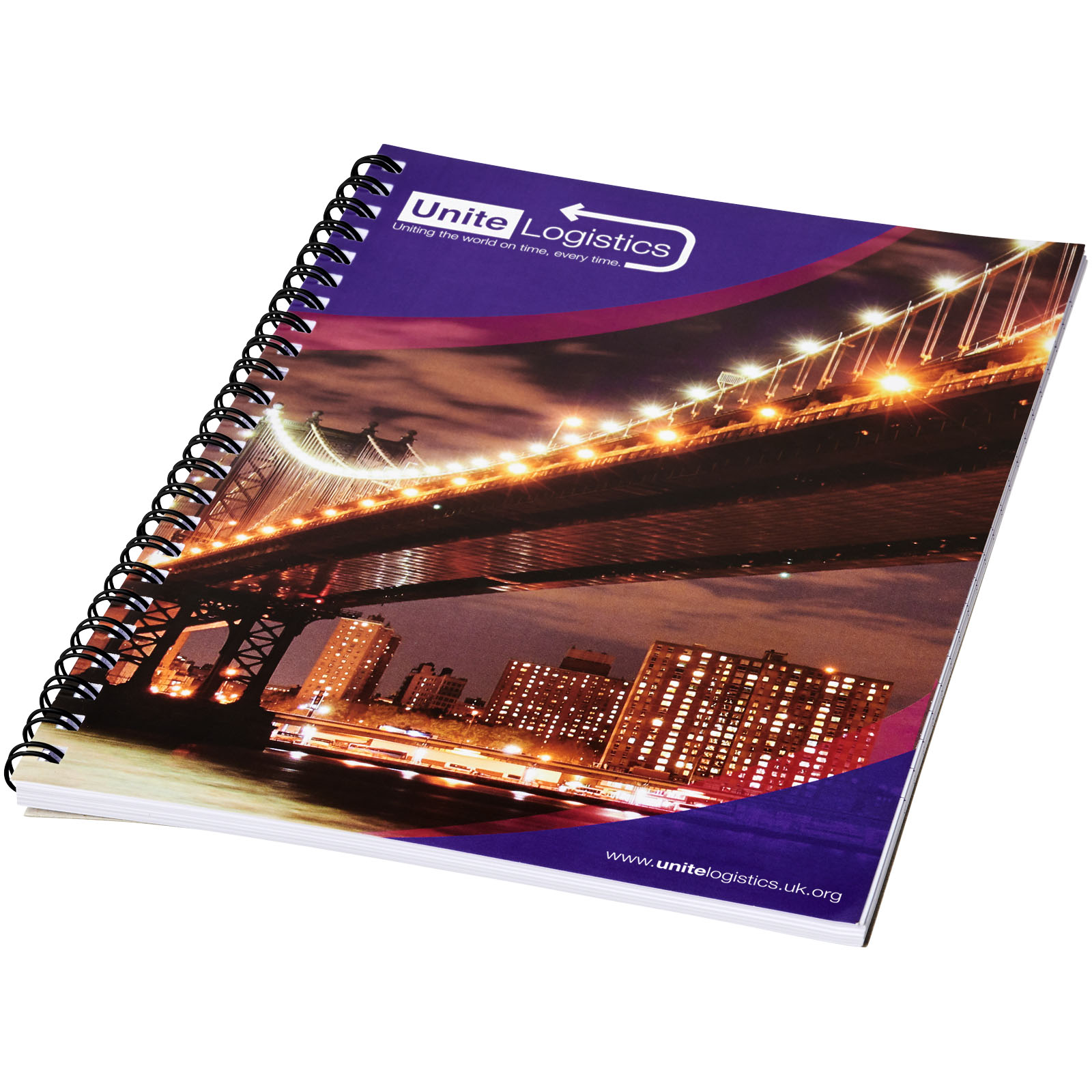 Desk-Mate® A5 spiral notebook with printed back cover
